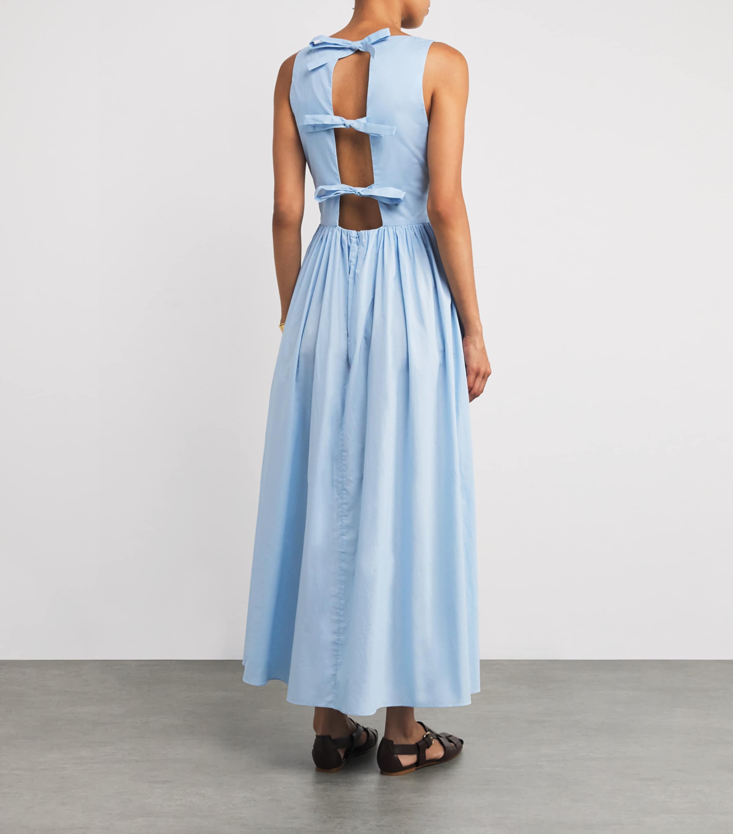ワンピース Matteau Tie-back midi dress Matteau: Black Tie Back Midi Dress | SSENSE