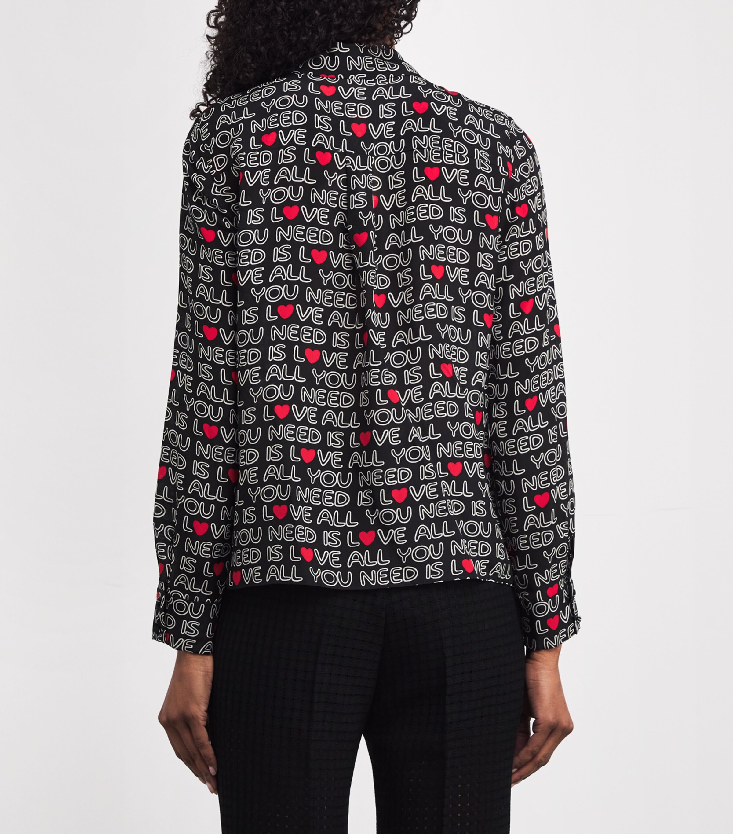 x The Beatles Silk Willa Shirt ALL YOU NEED IS LOVE Image 4