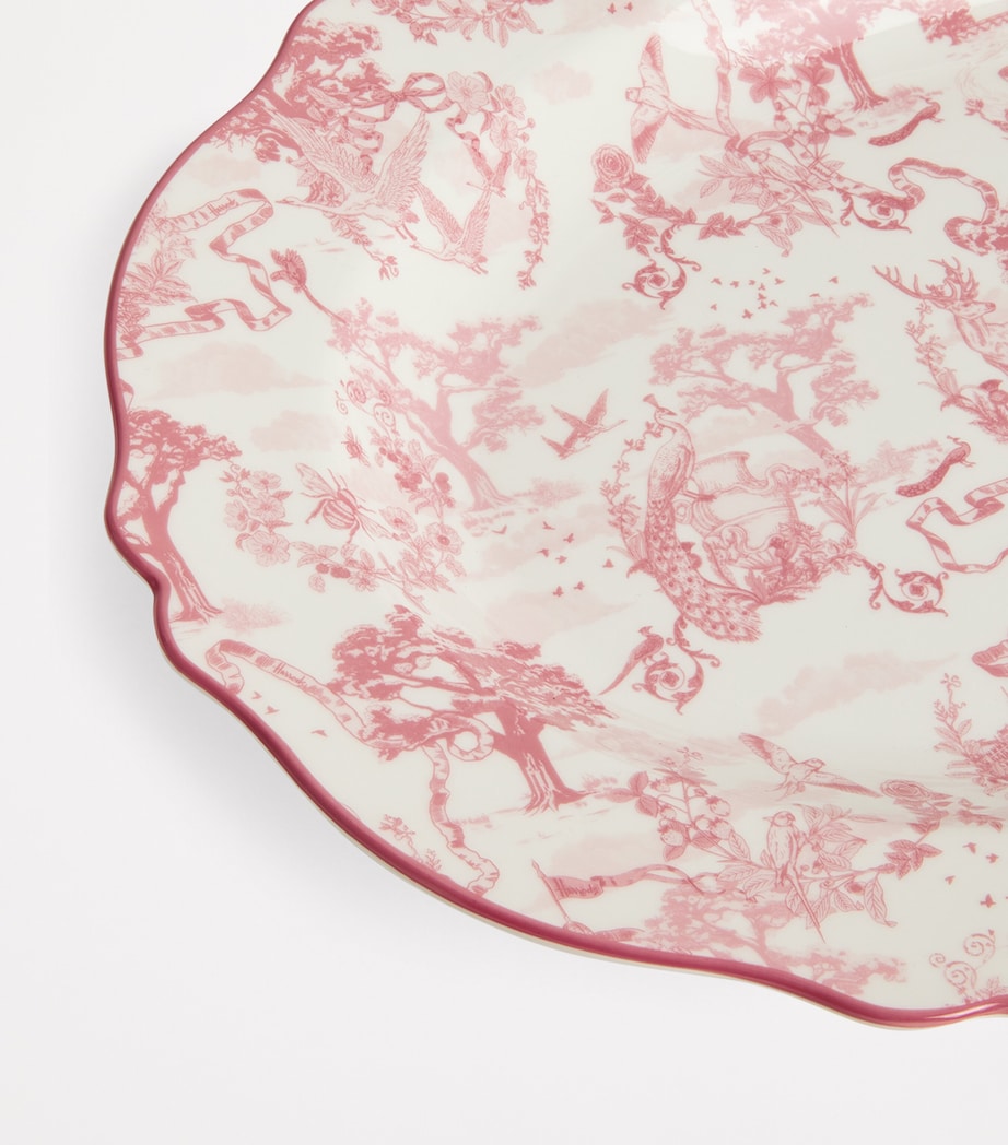 Bone China Toile Platter (36cm) PINK Image 3