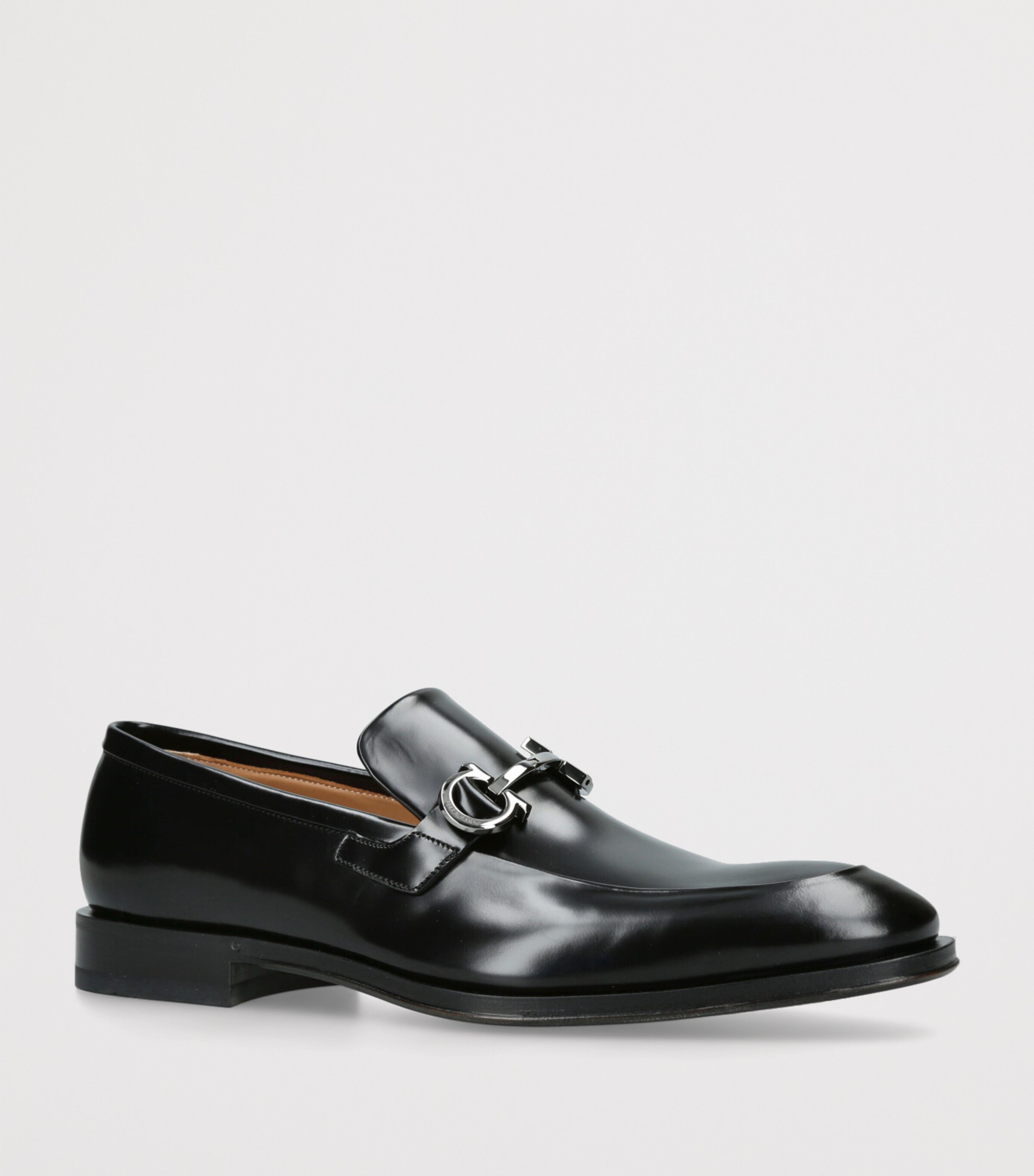 Salvatore Ferragamo Patent Leather Finley Loafers Black Image 3