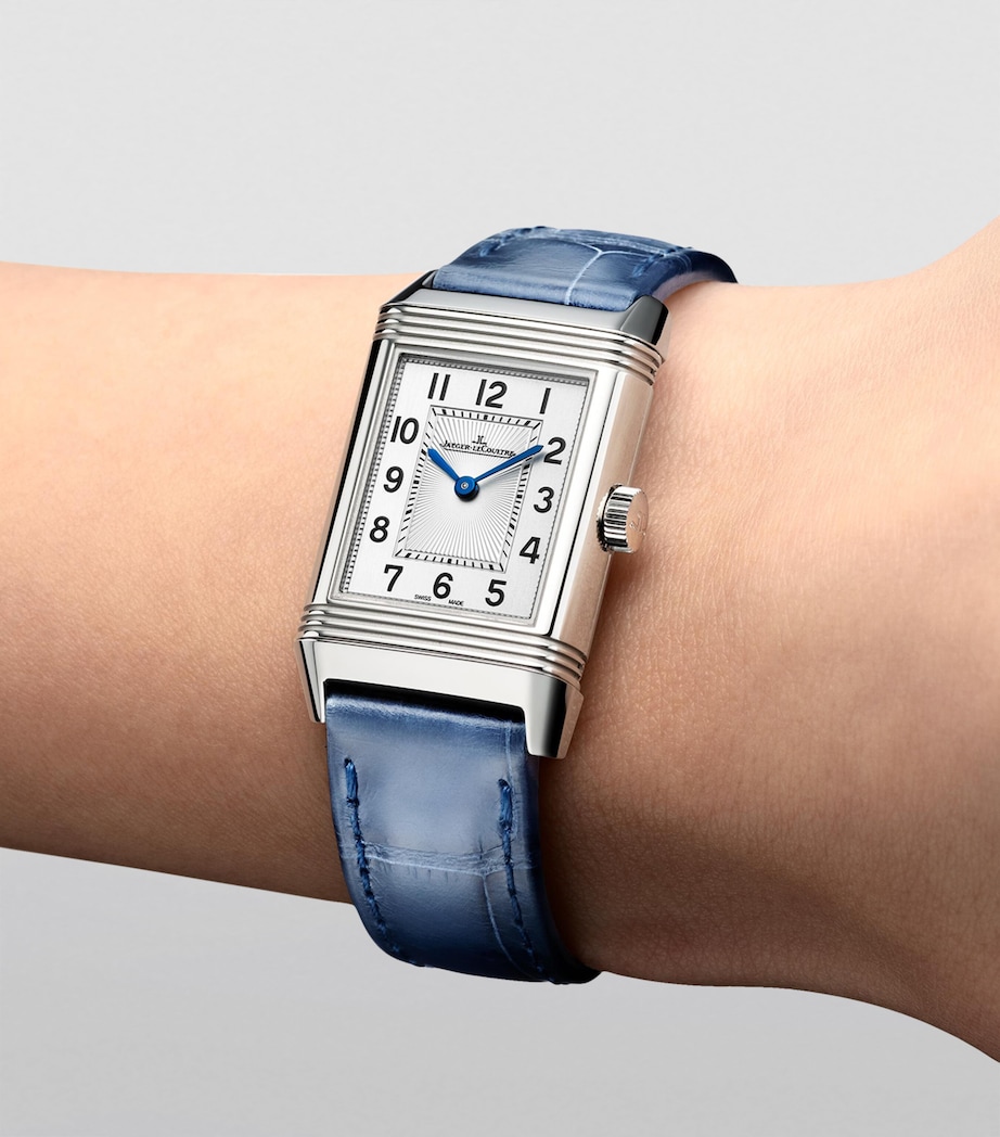 Small Stainless Steel and Diamond Reverso Classic Duetto Watch 21mm STAINLESS STEEL Image 2