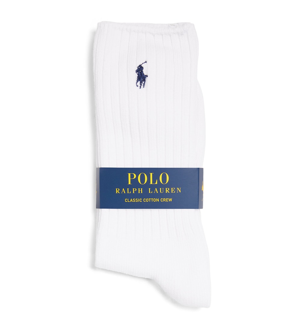 Polo Ralph Lauren Cotton-Blend Classic Crew Socks White