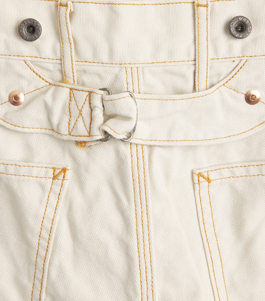 Kapital Mens Canvas Lumber Straight Trousers Ecru Image 6