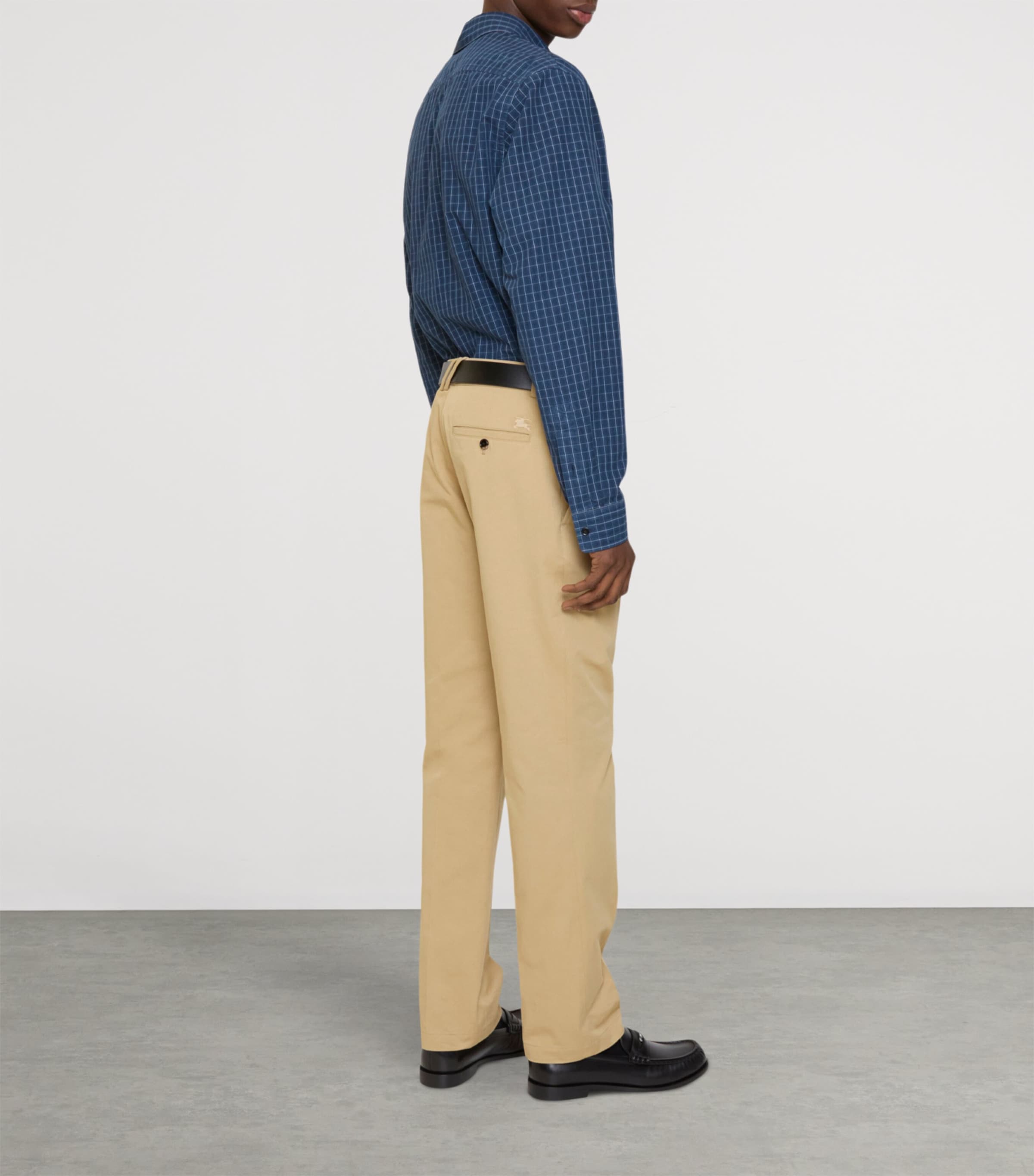 Cotton Twill Slim Chinos FLAX Image 3