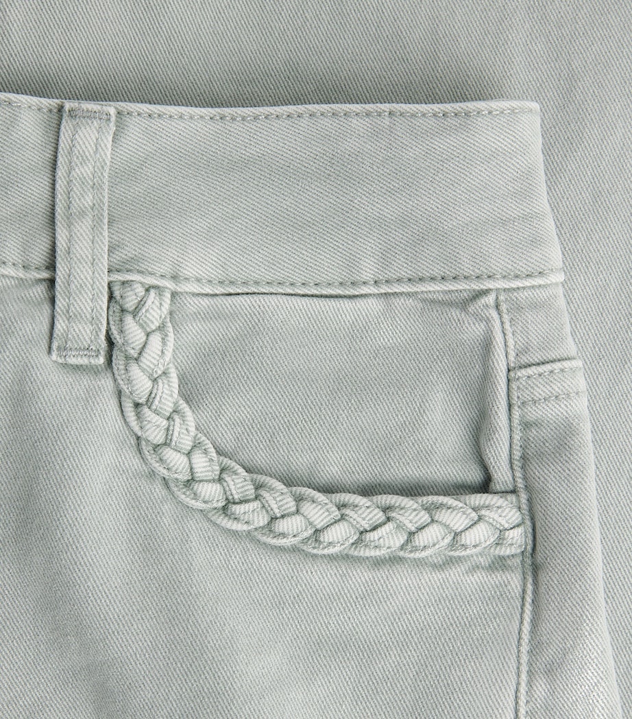 PAIGE Womens Anessa Wide-Leg Jeans Vintage Seaglass Image 6
