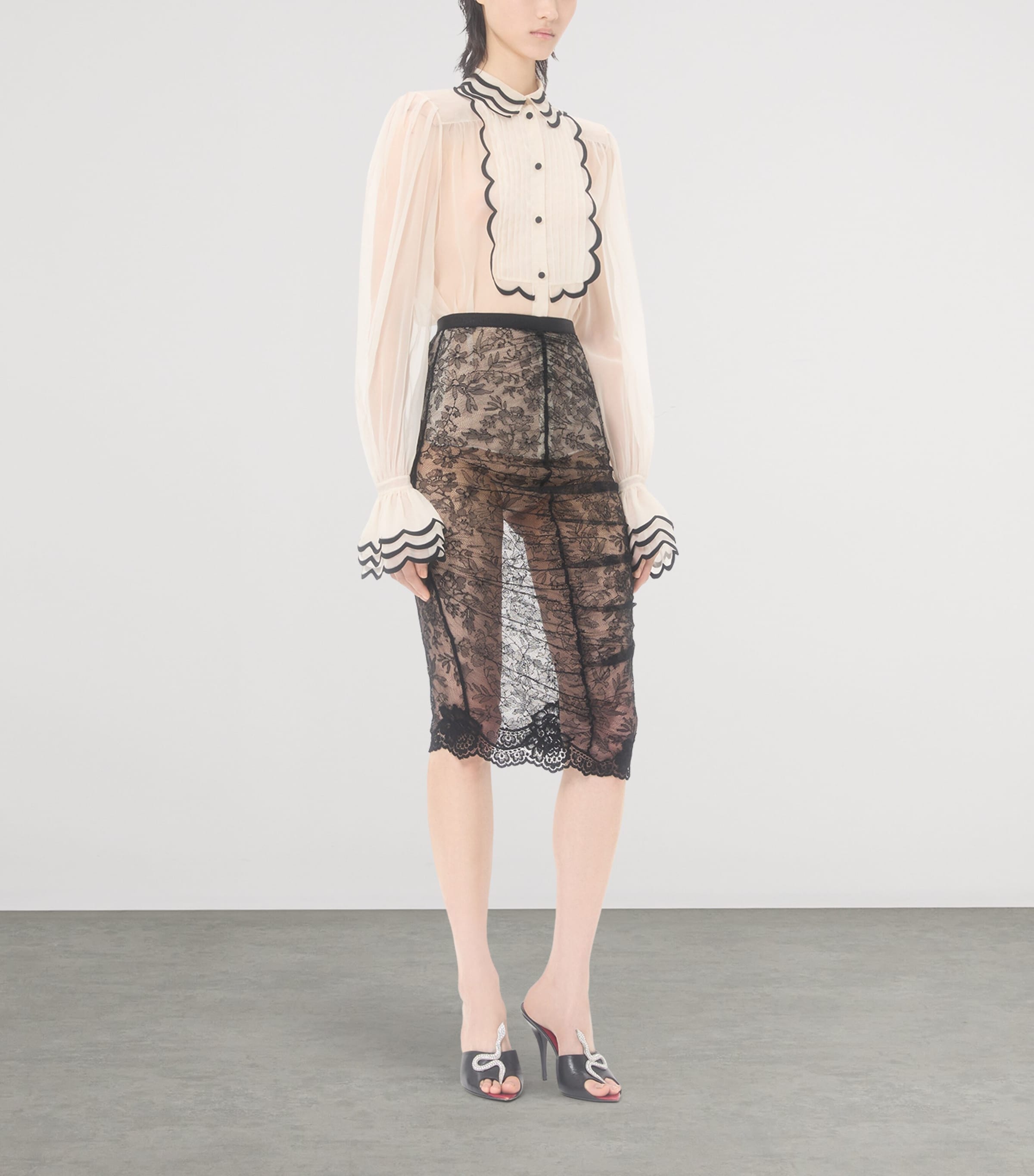 Valentino Womens Silk Embroidered Shirt Image 5