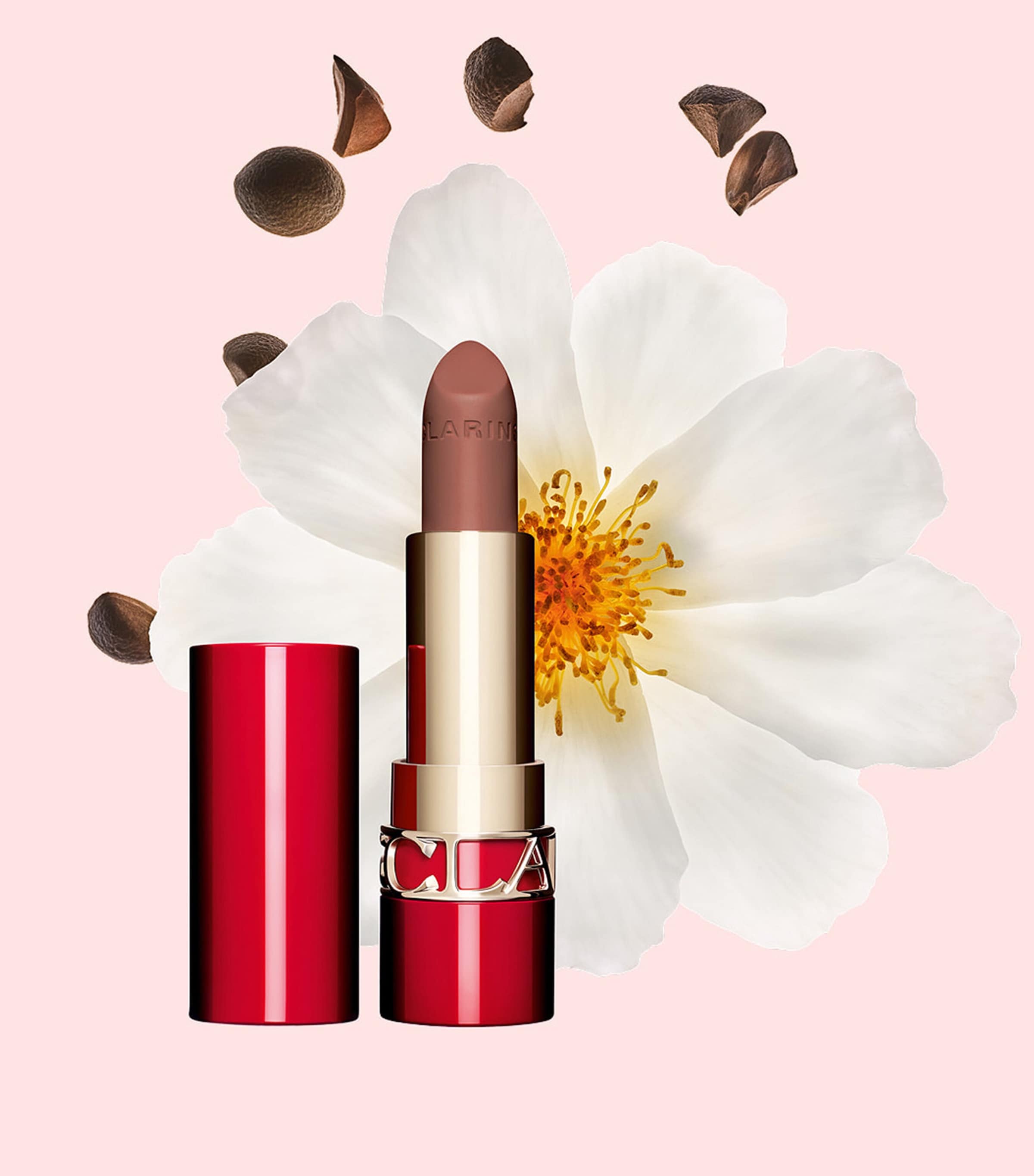Clarins Joli Rouge Velvet Lipstick - Refill Sandy Pink Image 2