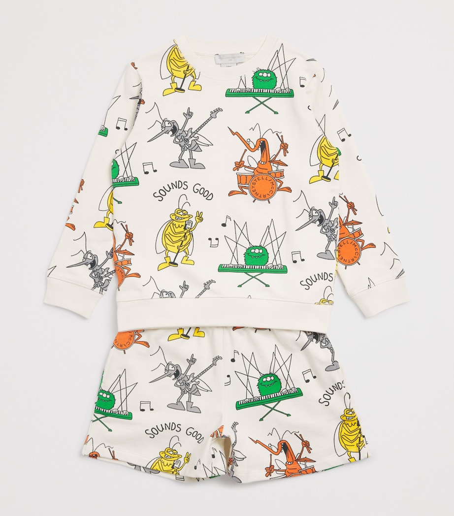 Stella McCartney Kids Organic Cotton Bug Band Sweatshorts (3-14 Years) Image 3