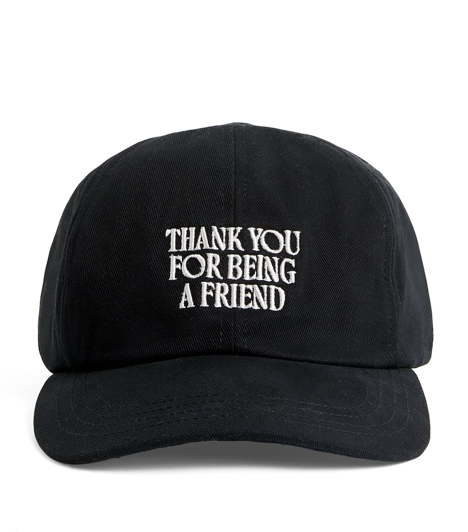 AMI Paris Cotton Friend Baseball Cap Noir Image 1