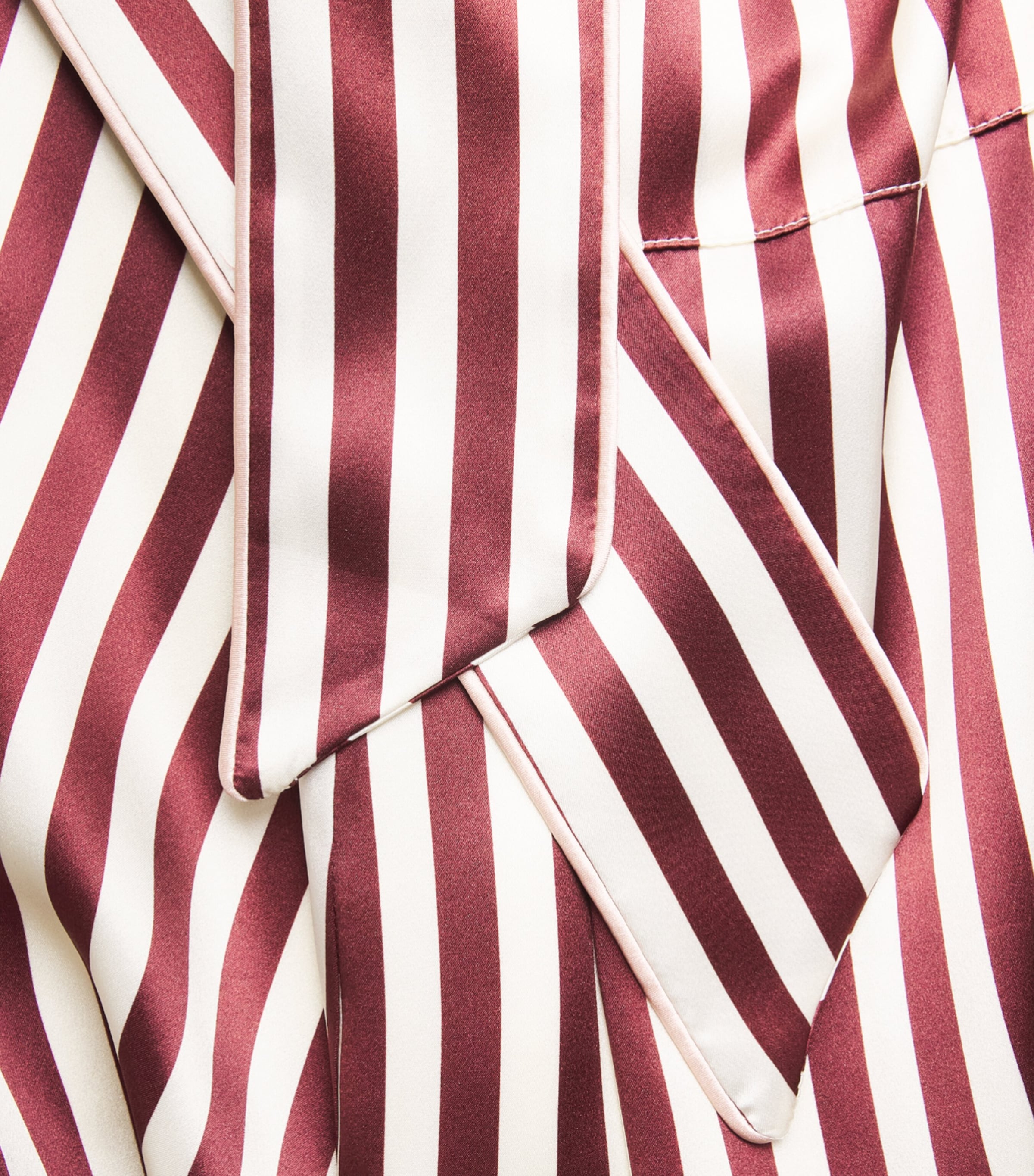Olivia von Halle Womens Silk Capability Stripe Robe Soren Image 6