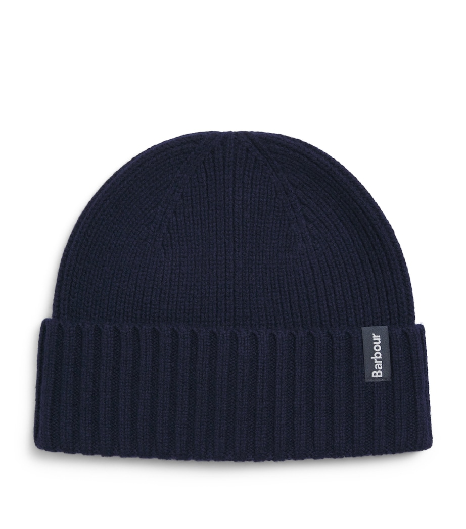 Barbour Wool-Cashmere Danforth Beanie Navy Image 1