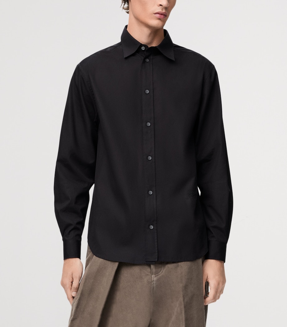 Cotton-Blend Poplin Shirt BLACK Image 3
