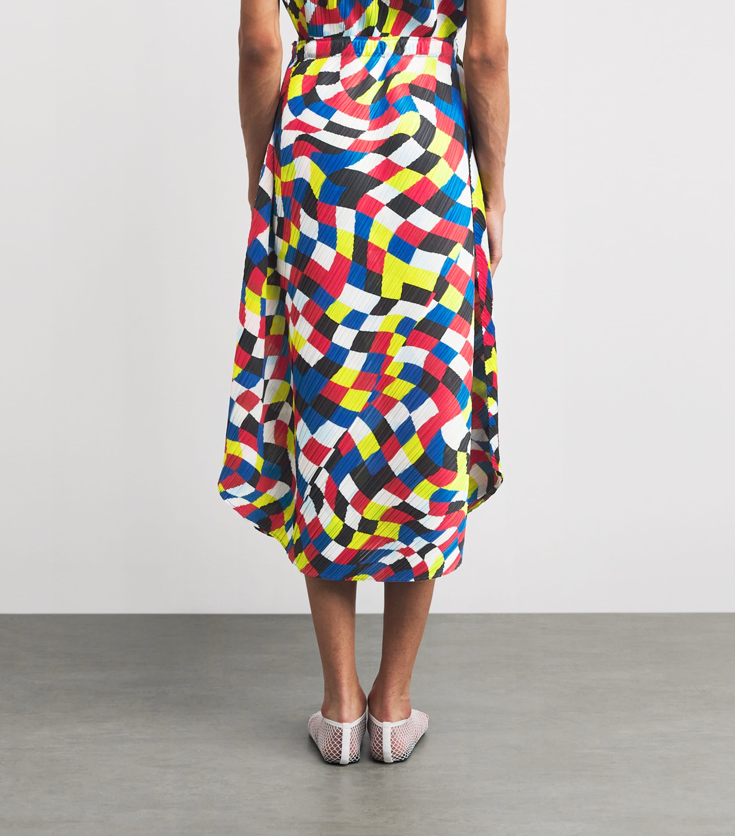 PLEATS PLEASE DANCING SQUARE スカート Pleats Please Issey Miyake Multi Dancing Square Midi Skirt