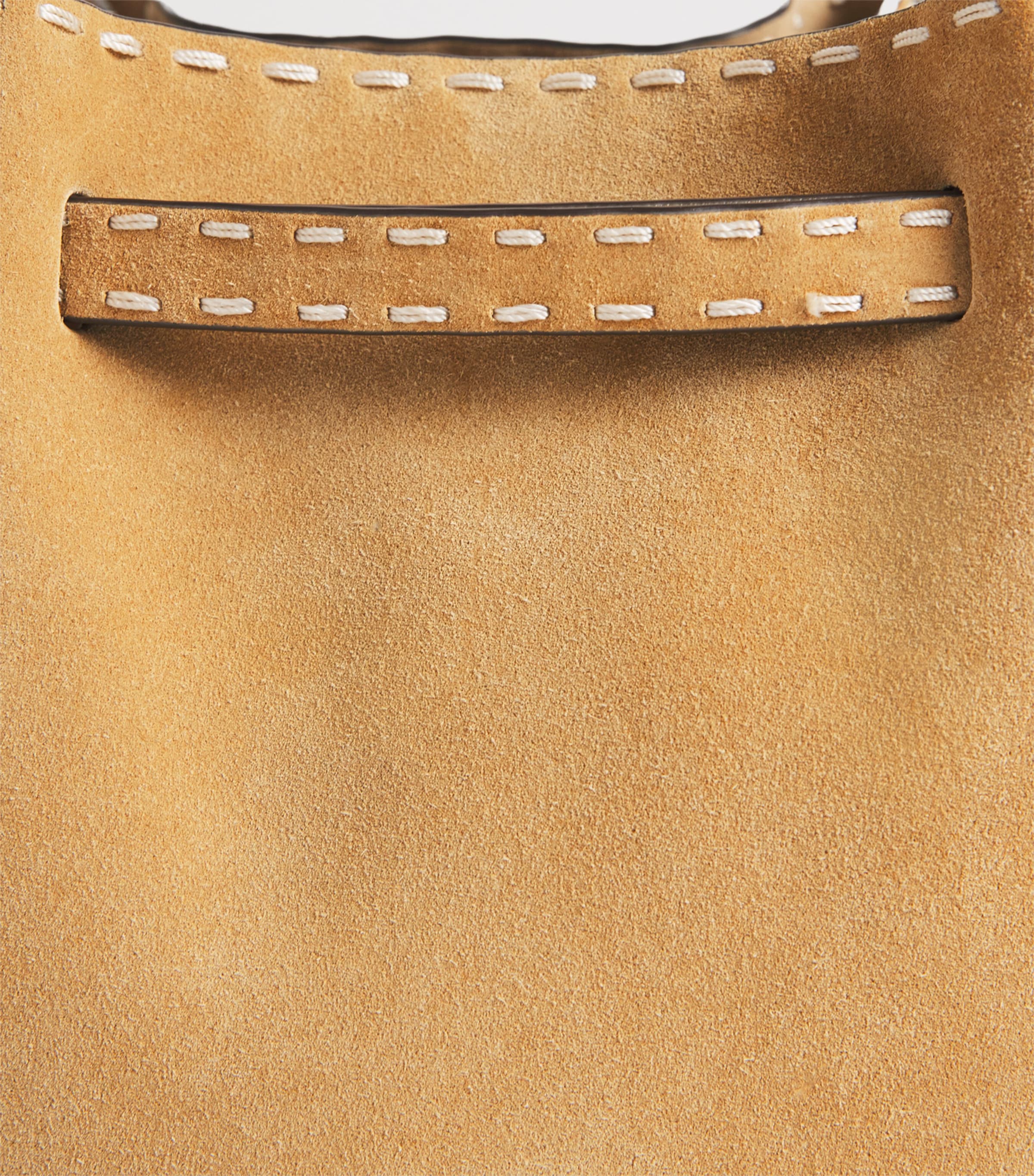 Tory Burch Small Suede Romy Bucket Bag Butter Image 6