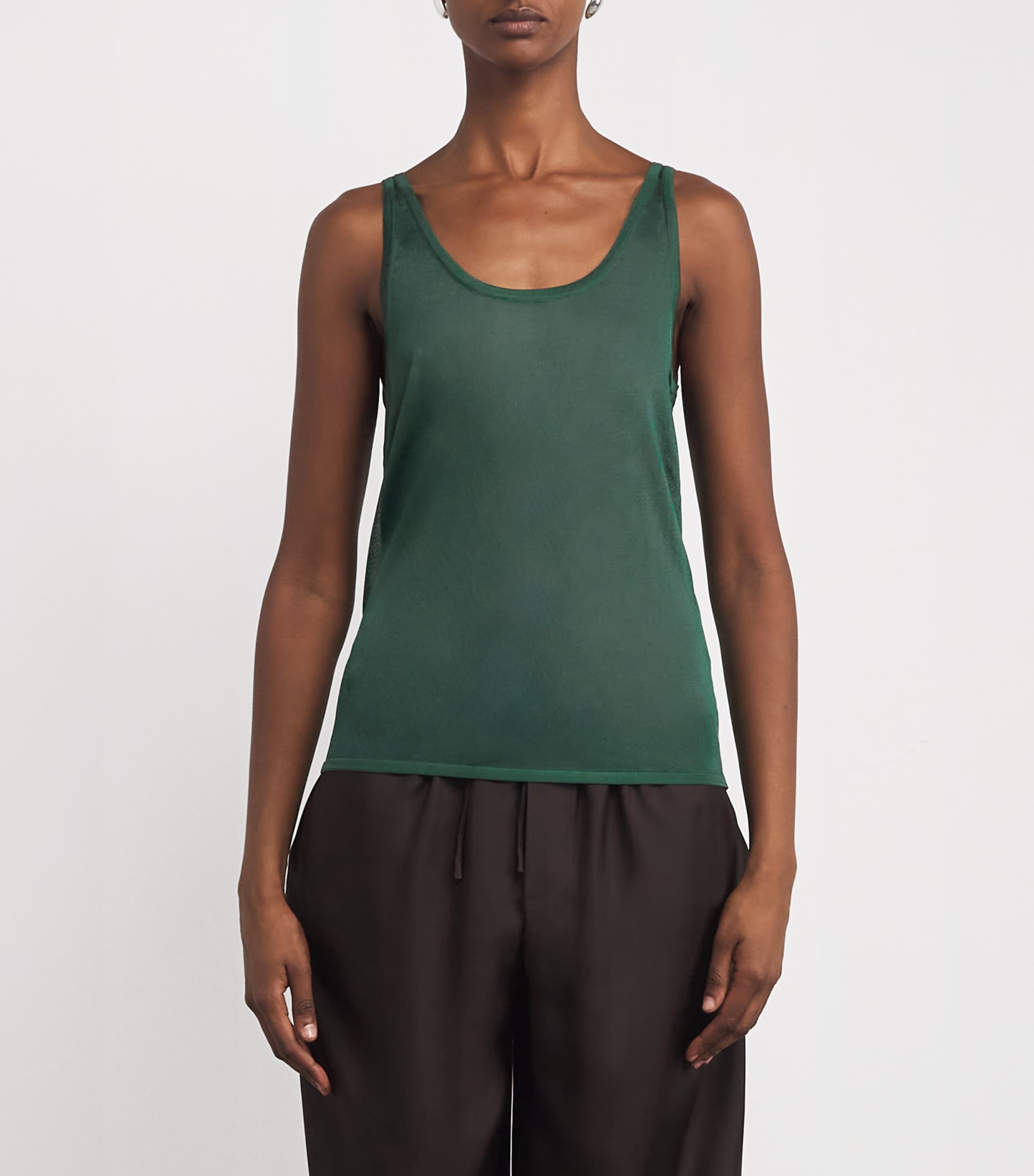 Knitted Tank Top EMERALD Image 3