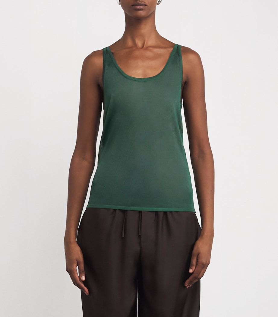 Knitted Tank Top EMERALD Image 3