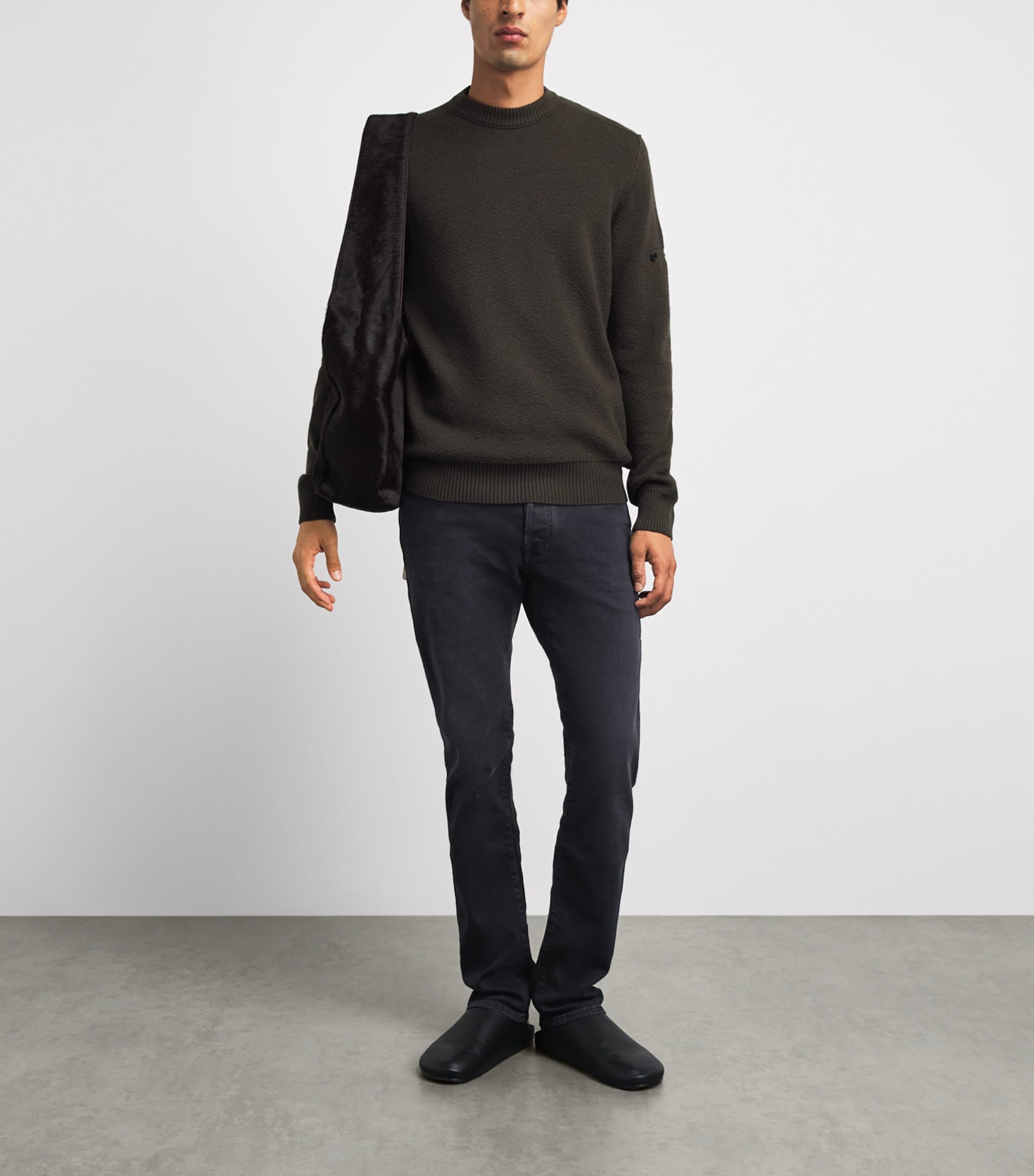 Jacob Cohën Mens Cotton-Modal Bard Slim Jeans Dark Black Image 2