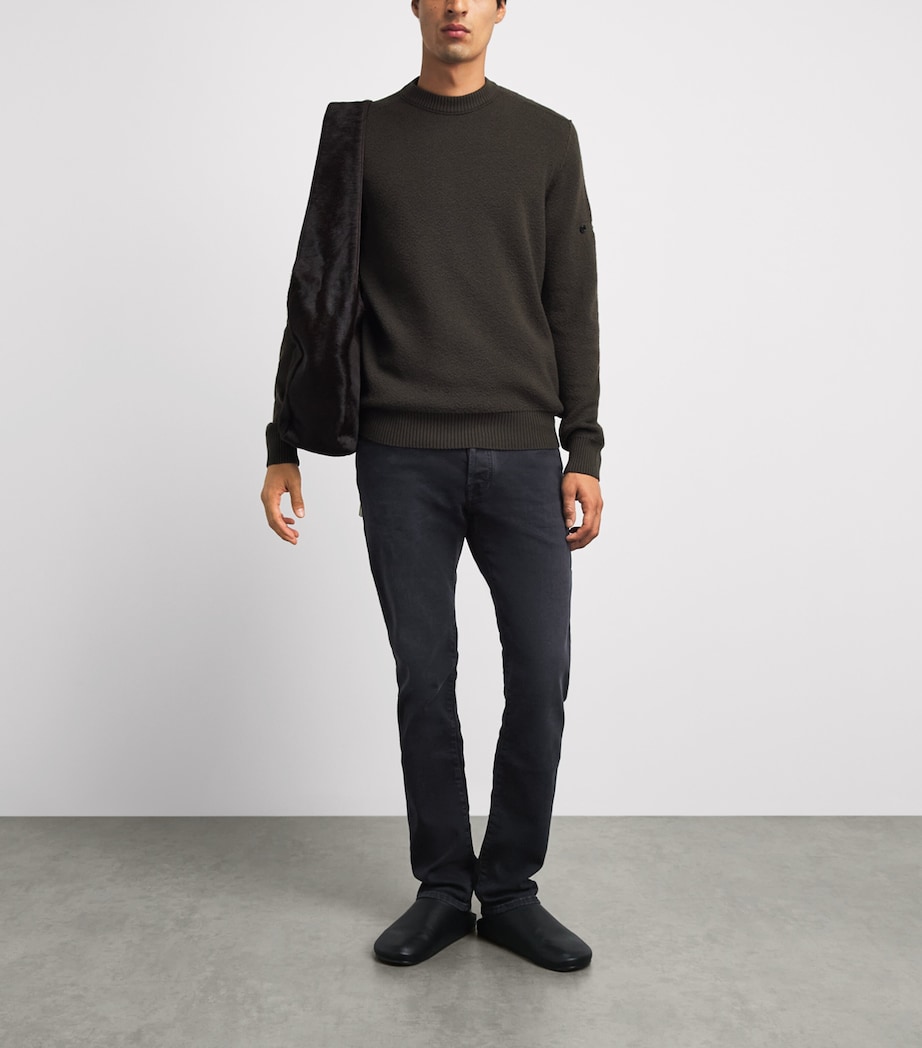 Jacob Cohën Mens Cotton-Modal Bard Slim Jeans Dark Black Image 2