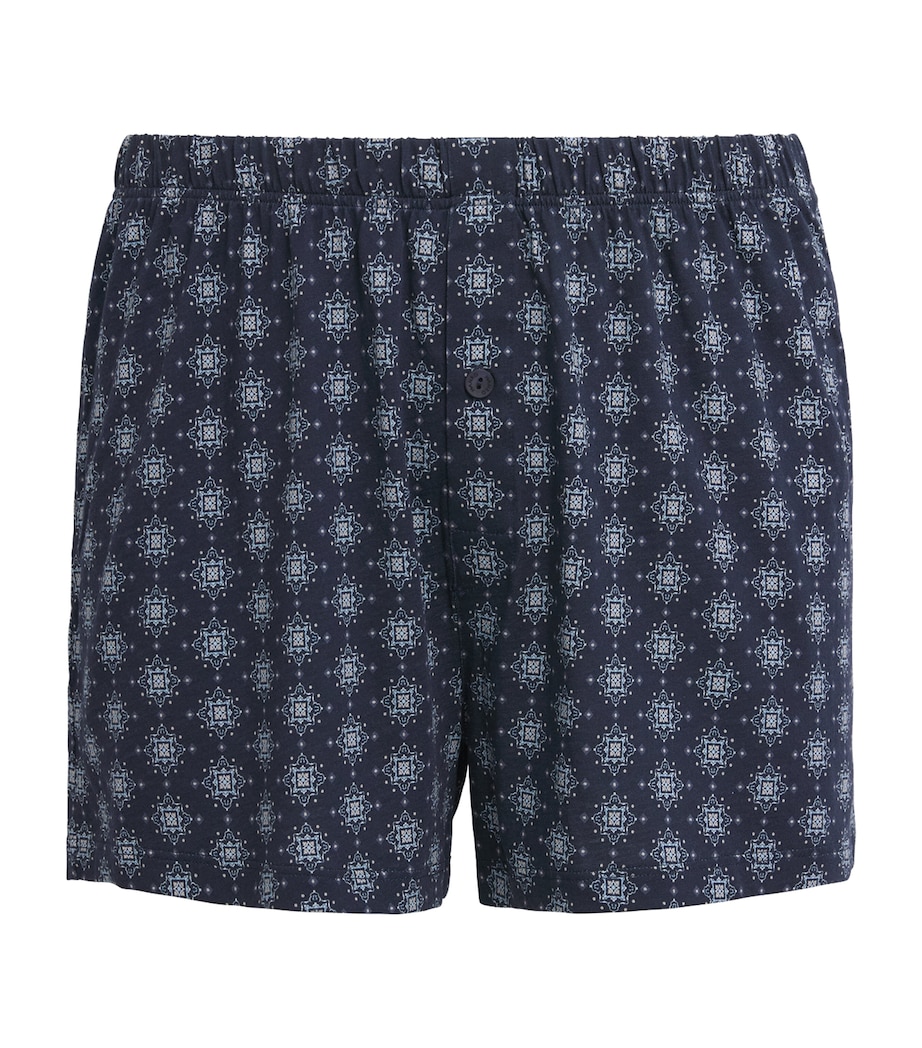 Hanro Mens Cotton Boxer Shorts Celestial Image 1