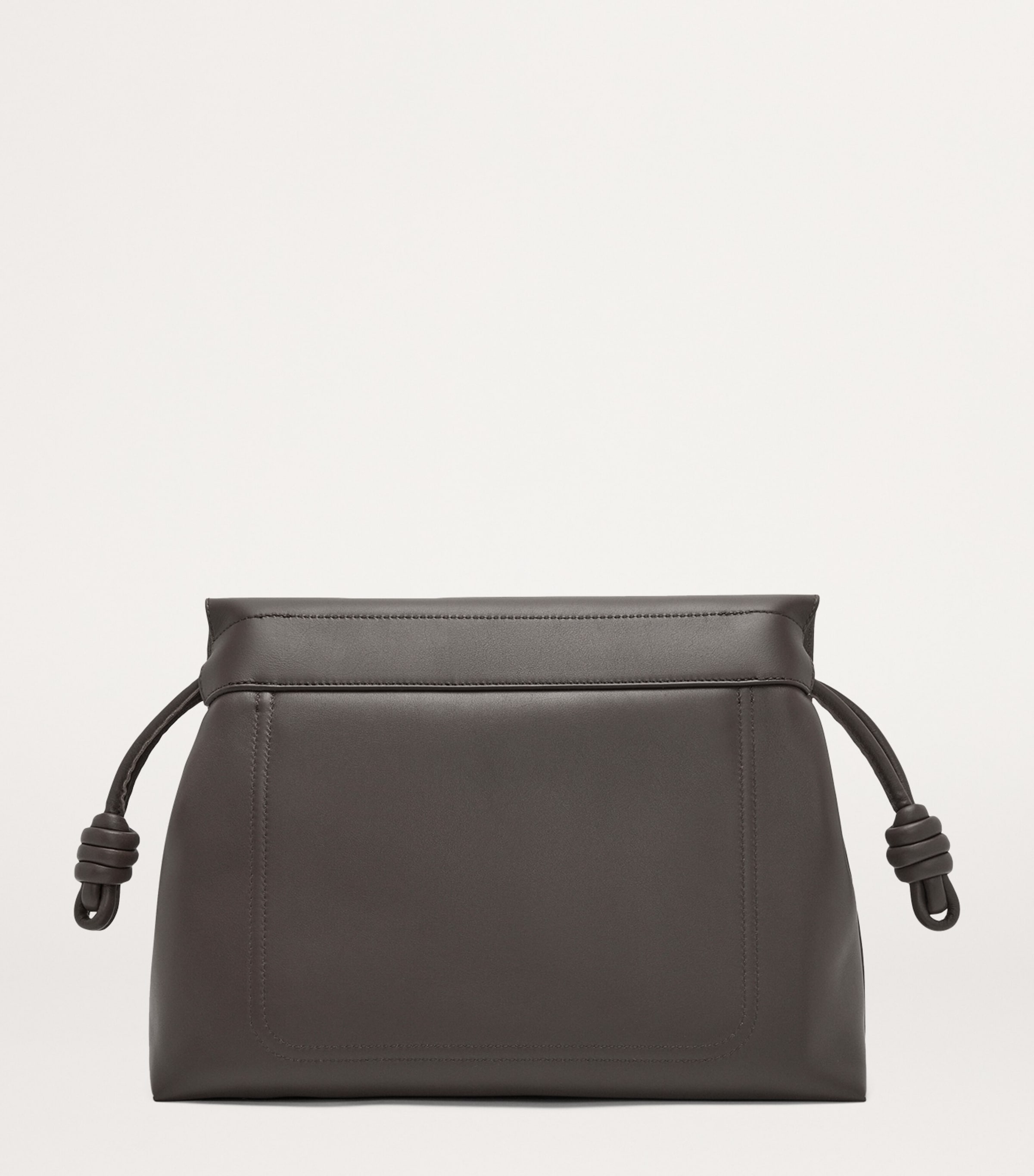 Leather Flamenco Satchel DARK GREY Image 5