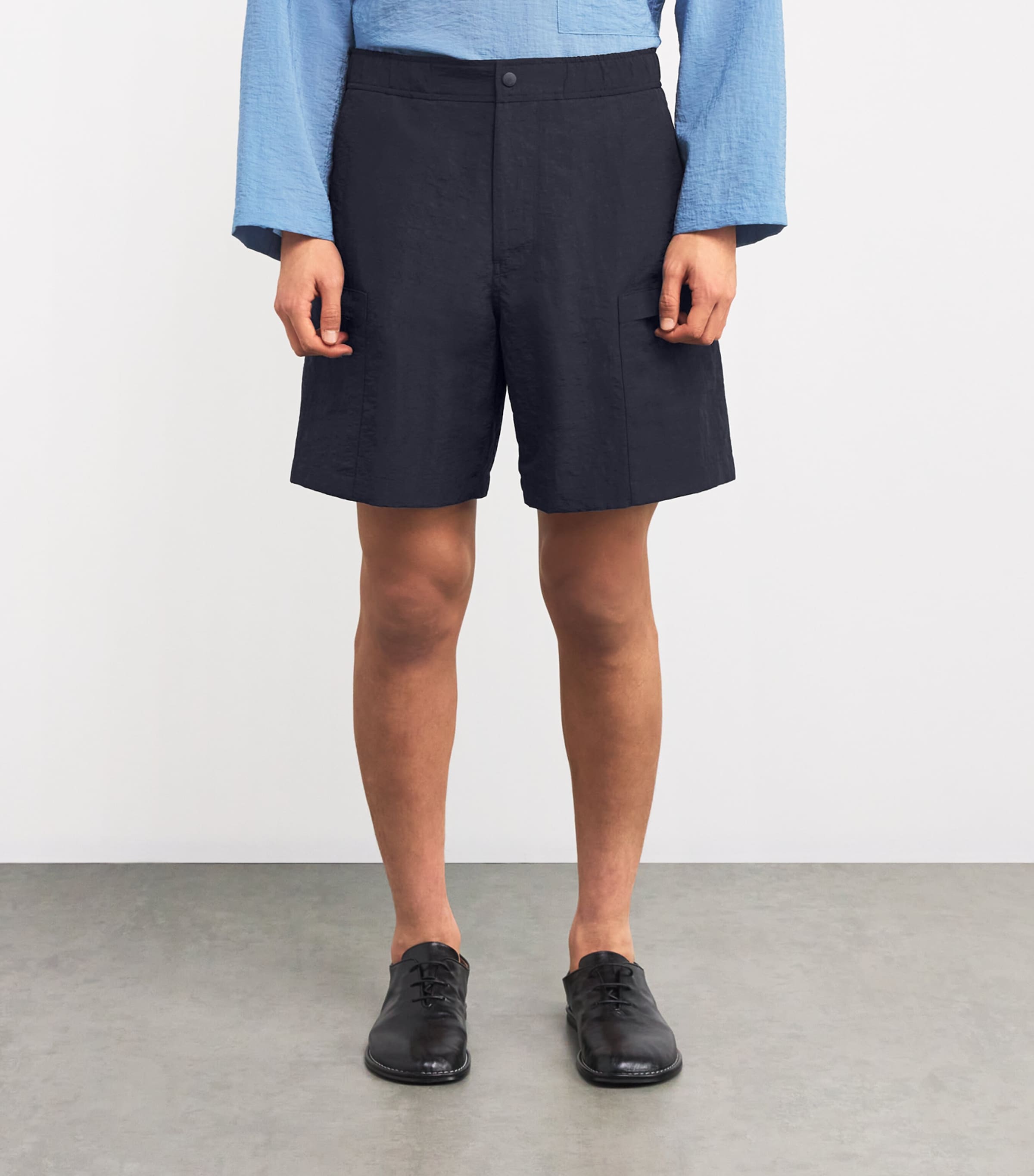 Le 17 Septembre Mens Tailored Shorts Navy Image 3