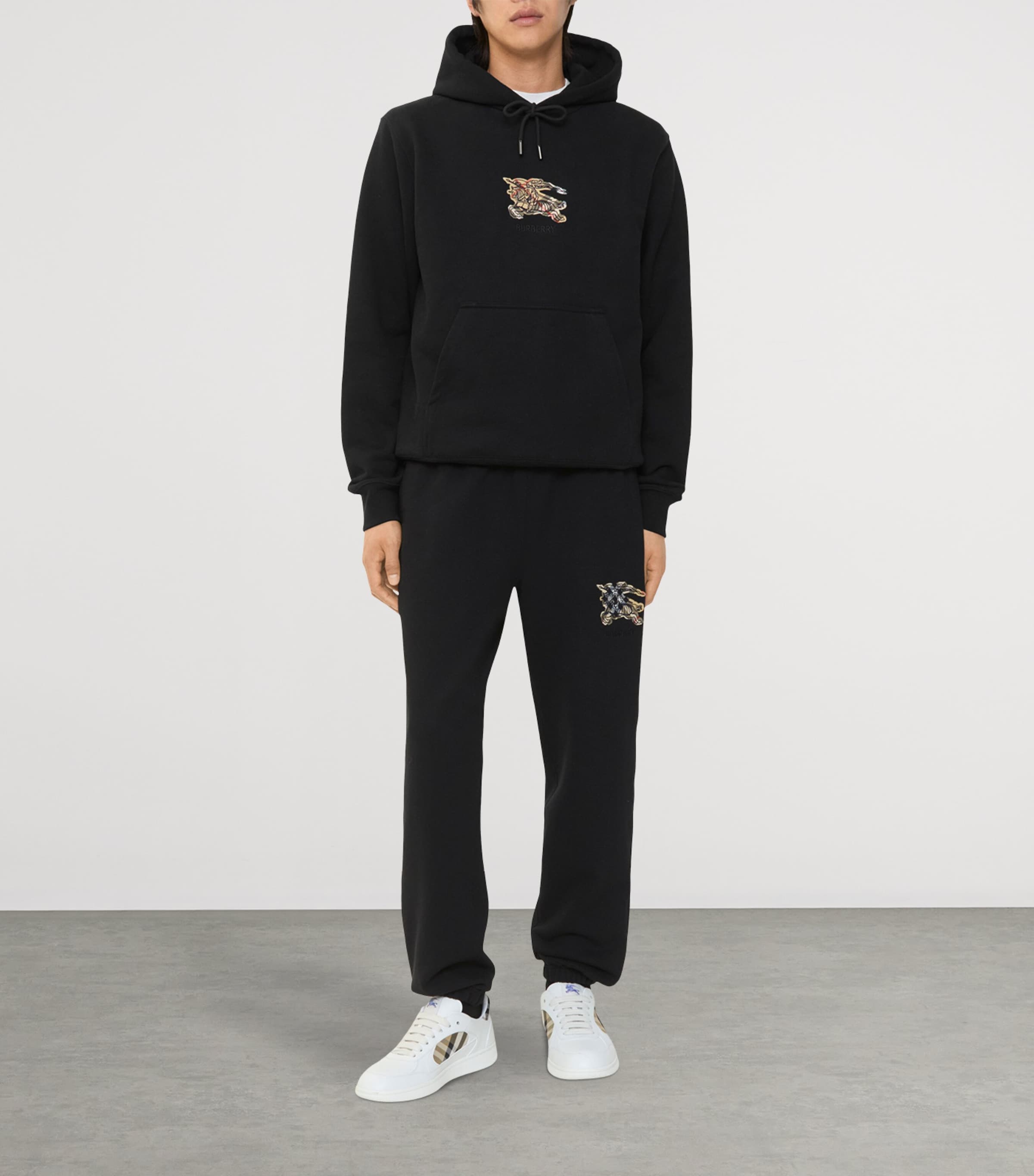 Cotton Check EKD Slim Sweatpants BLACK Image 2