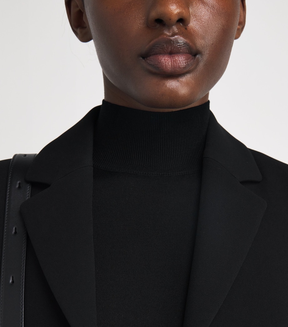 Virgin Wool Sleeveless Sweater BLACK Image 6