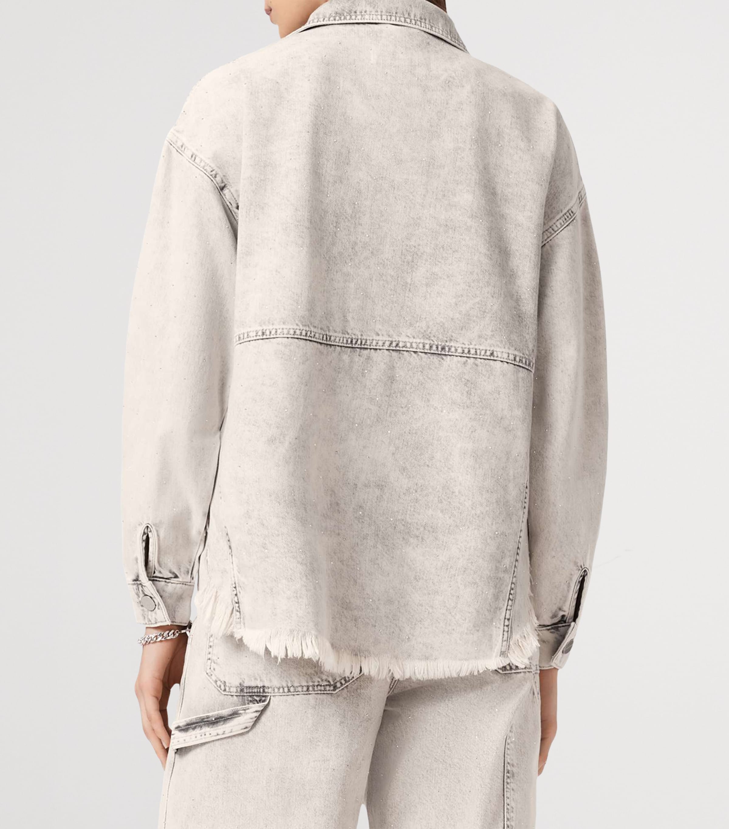 Denim Hettie Shacket SNOW GREY Image 6