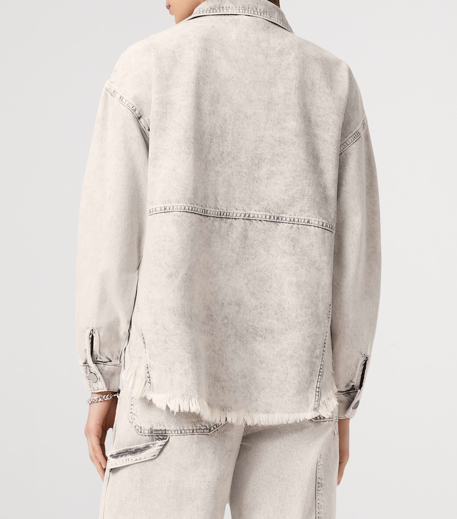 Denim Hettie Shacket SNOW GREY Image 6