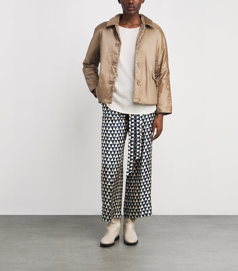 Silk Geometric Wide-Leg Trousers ULTRAMARINE Image 2