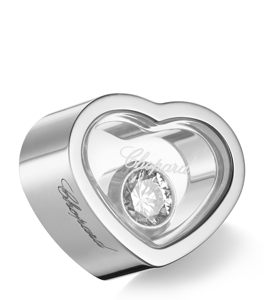 White Gold and Diamond My Happy Hearts Single Earring 18K WHITE GOLD Image 5
