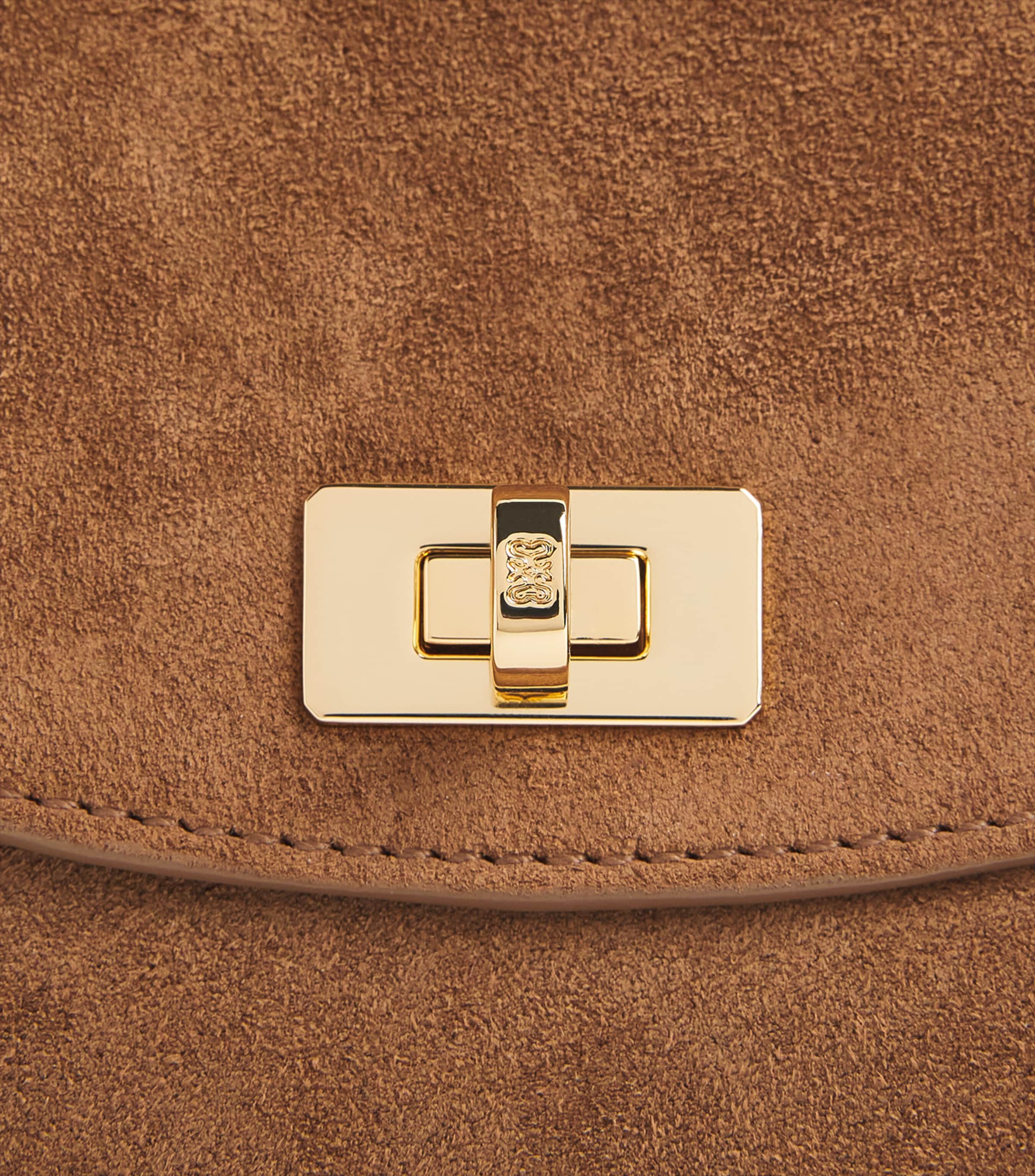 Sandro Paris Suede Le Grand Bazaar Top-Handle Bag Beige Image 6