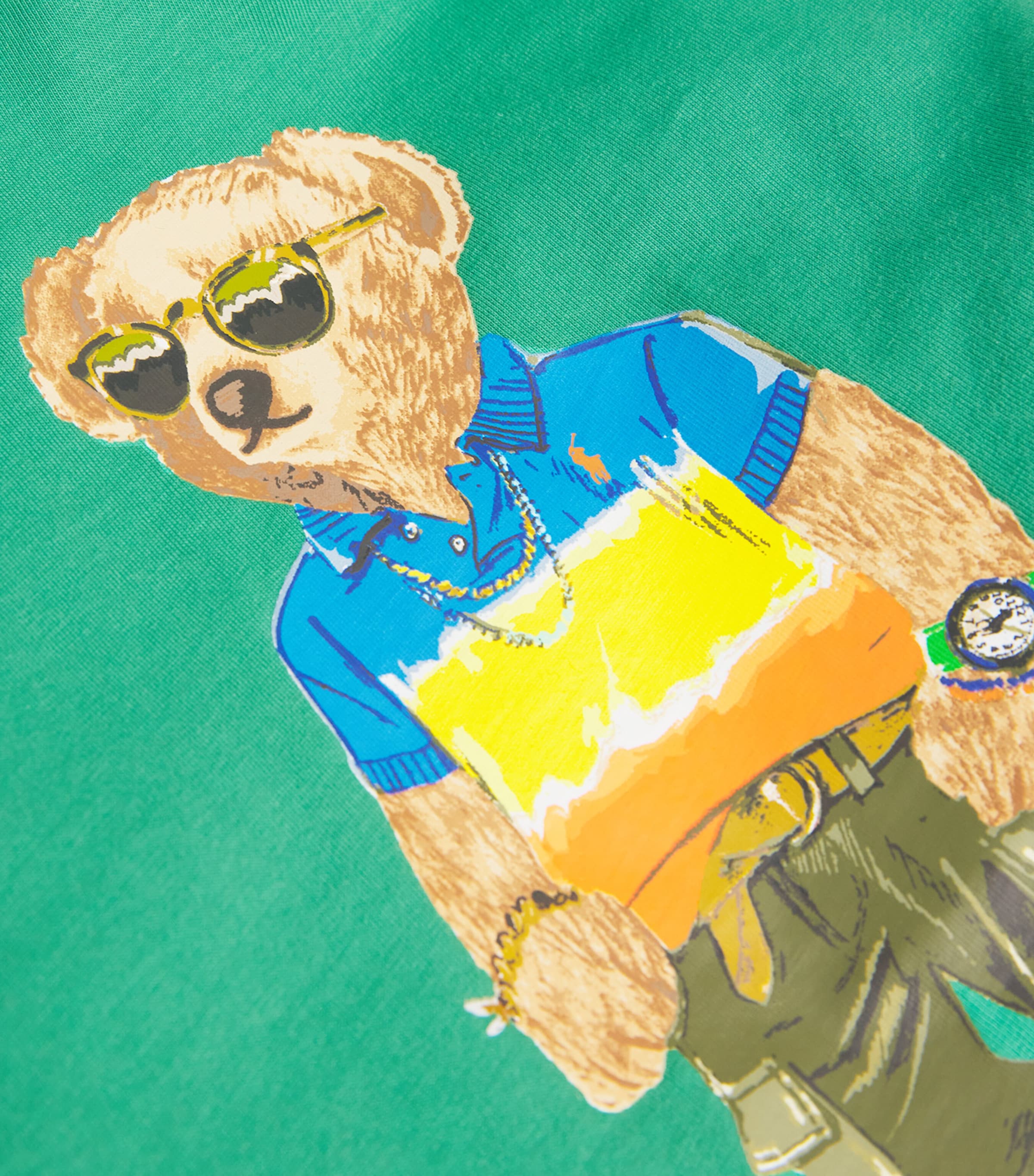 Polo Ralph Lauren Mens Cotton Polo Bear T-Shirt Green Image 4