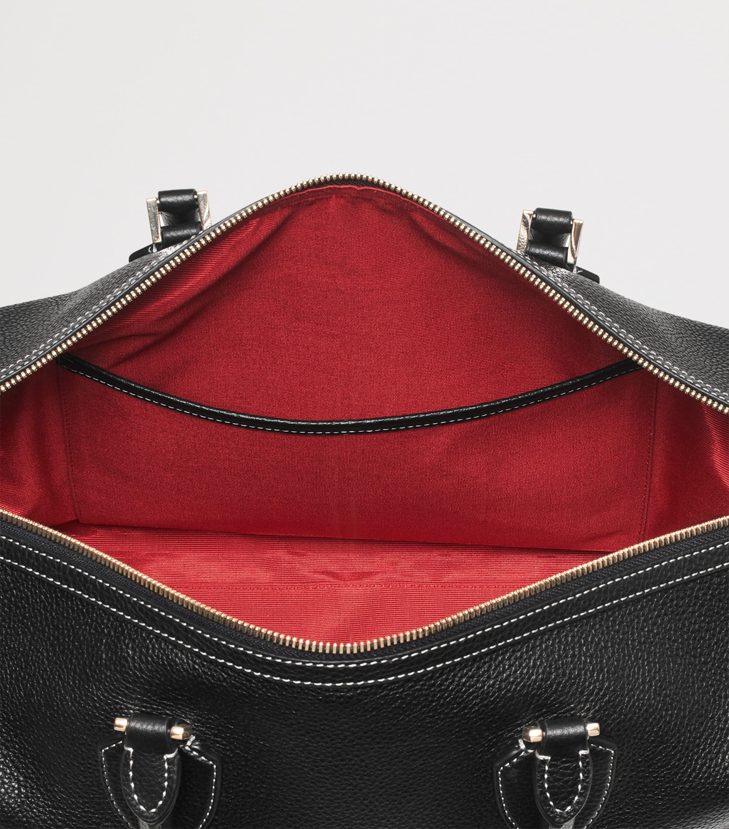 Leather Hudson Flight Bag BLACK Image 5
