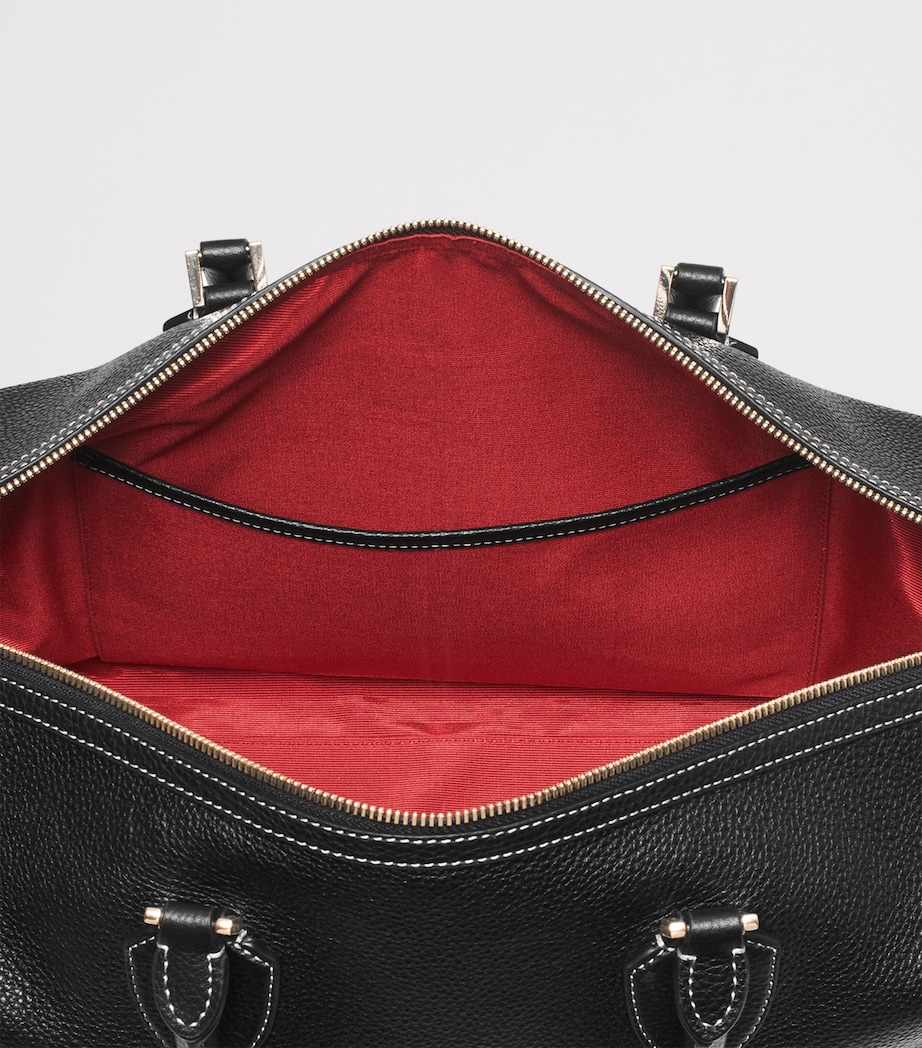 Leather Hudson Flight Bag BLACK Image 5