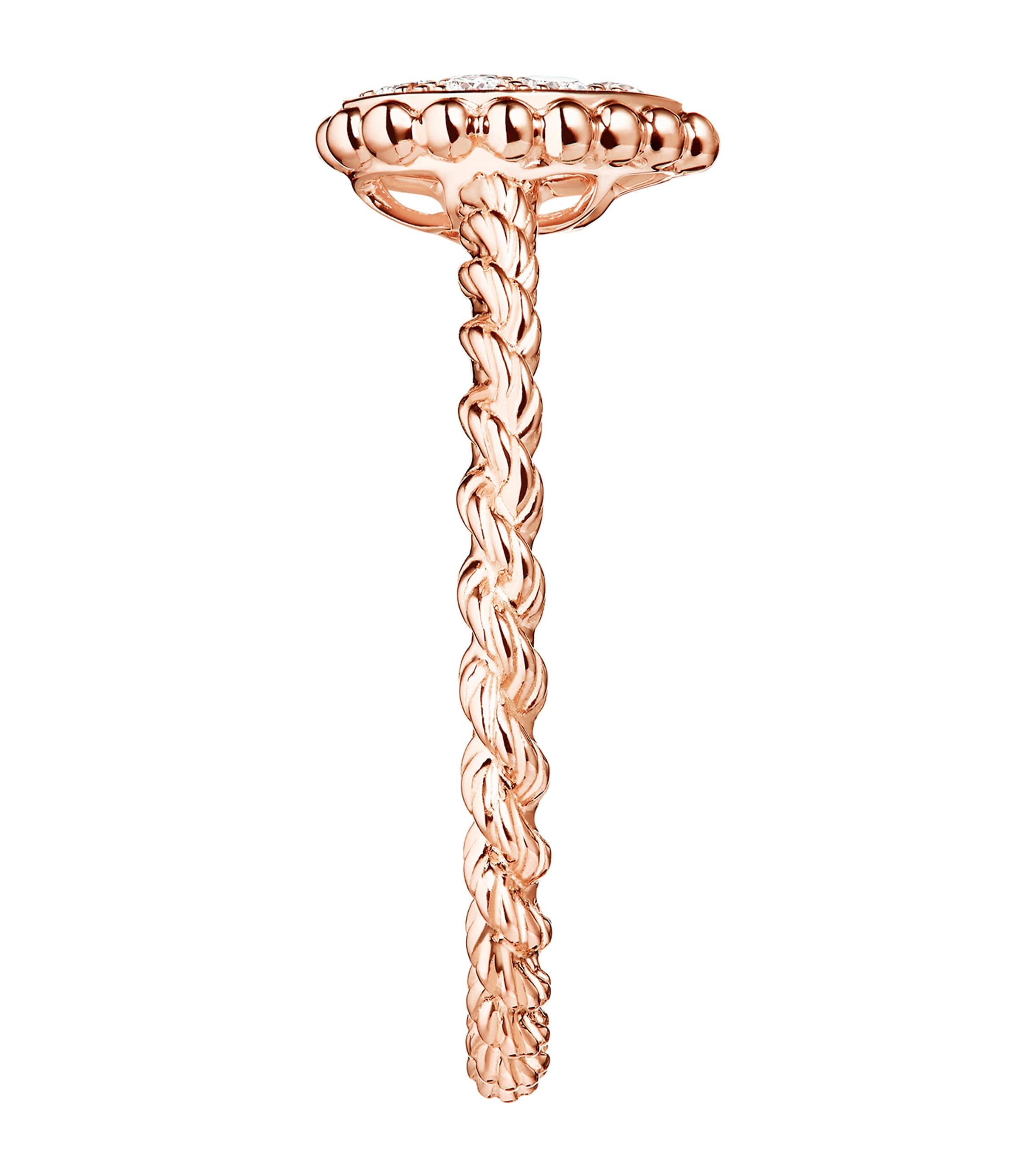 Extra Small Rose Gold and Diamond Serpent Bohème Motif Ring ROSE GOLD Image 2