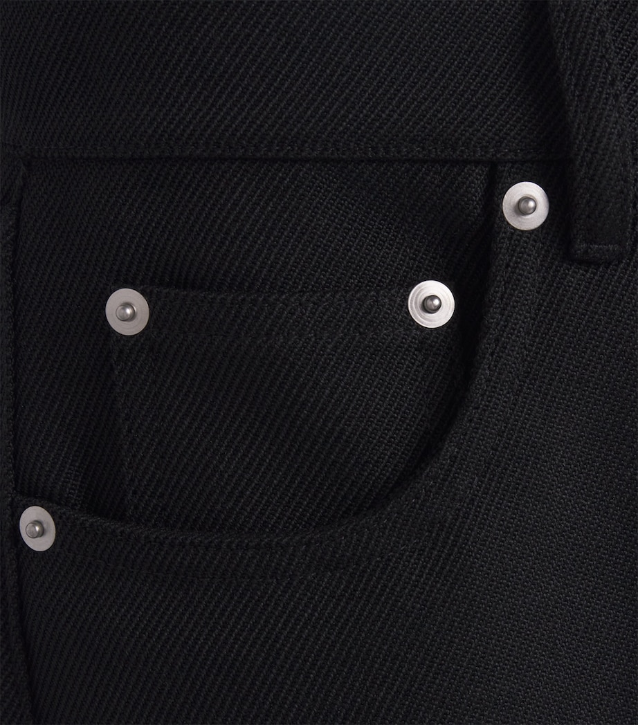 Rick Owens Mens Kurdt Slim Jeans Black Image 6