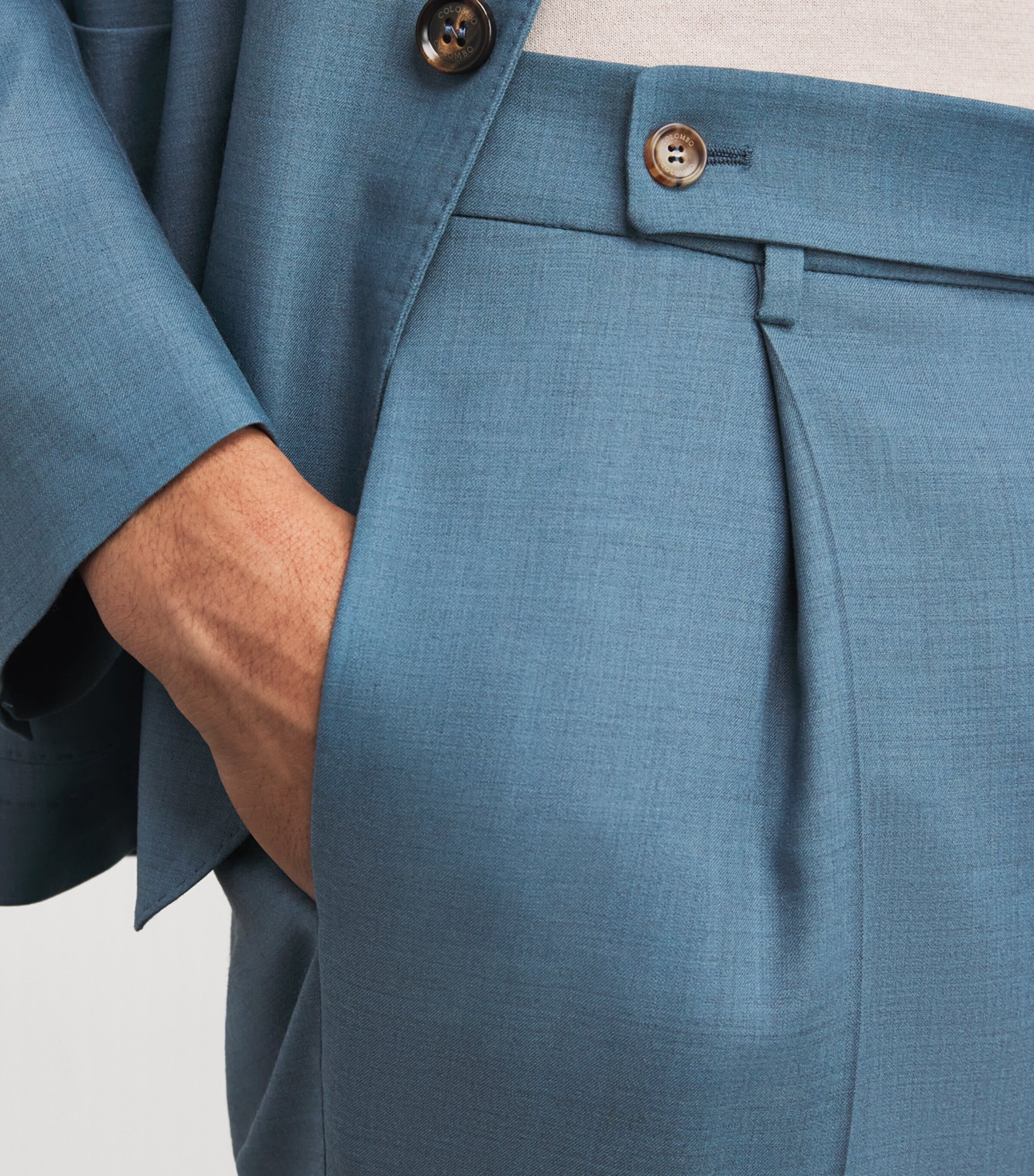 Cashmere Suit Trousers 45844 LIGHT BLUE Image 6