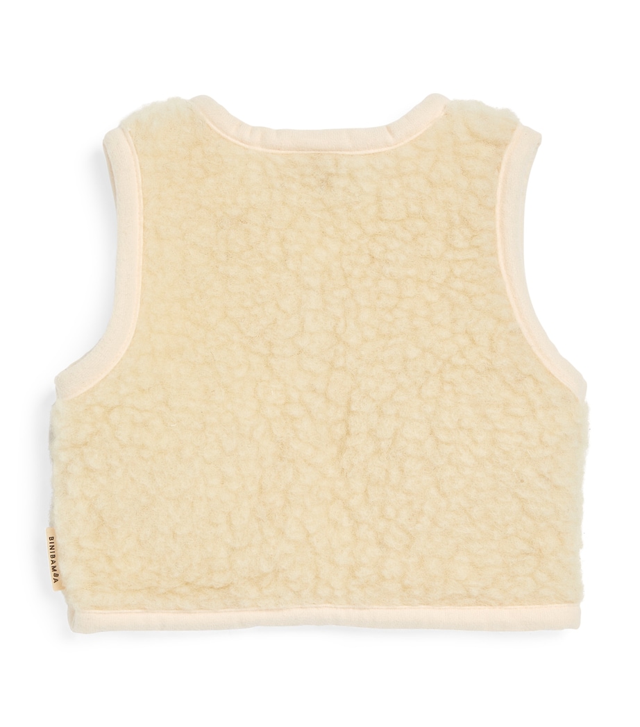 Binibamba Merino Wool Gilet (0-24 Months) Milk Image 2