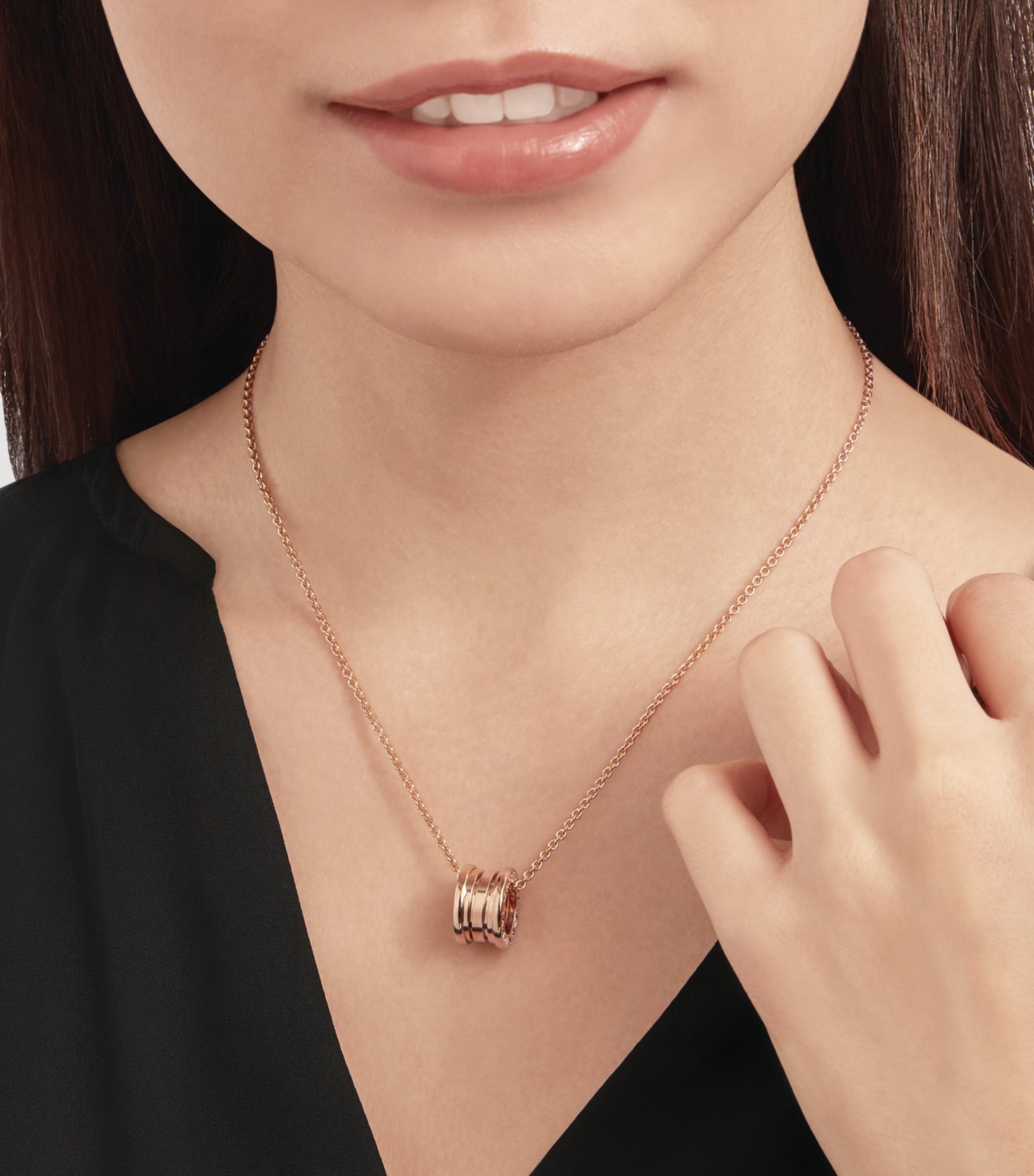 Rose Gold B.zero1 Necklace PINK GOLD Image 5
