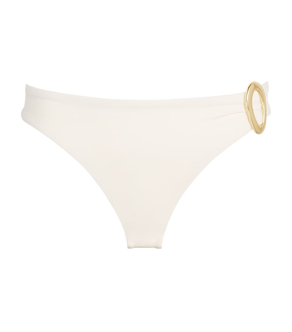 AWAY THAT DAY High-Rise Samoa Bikini Bottoms Ivory