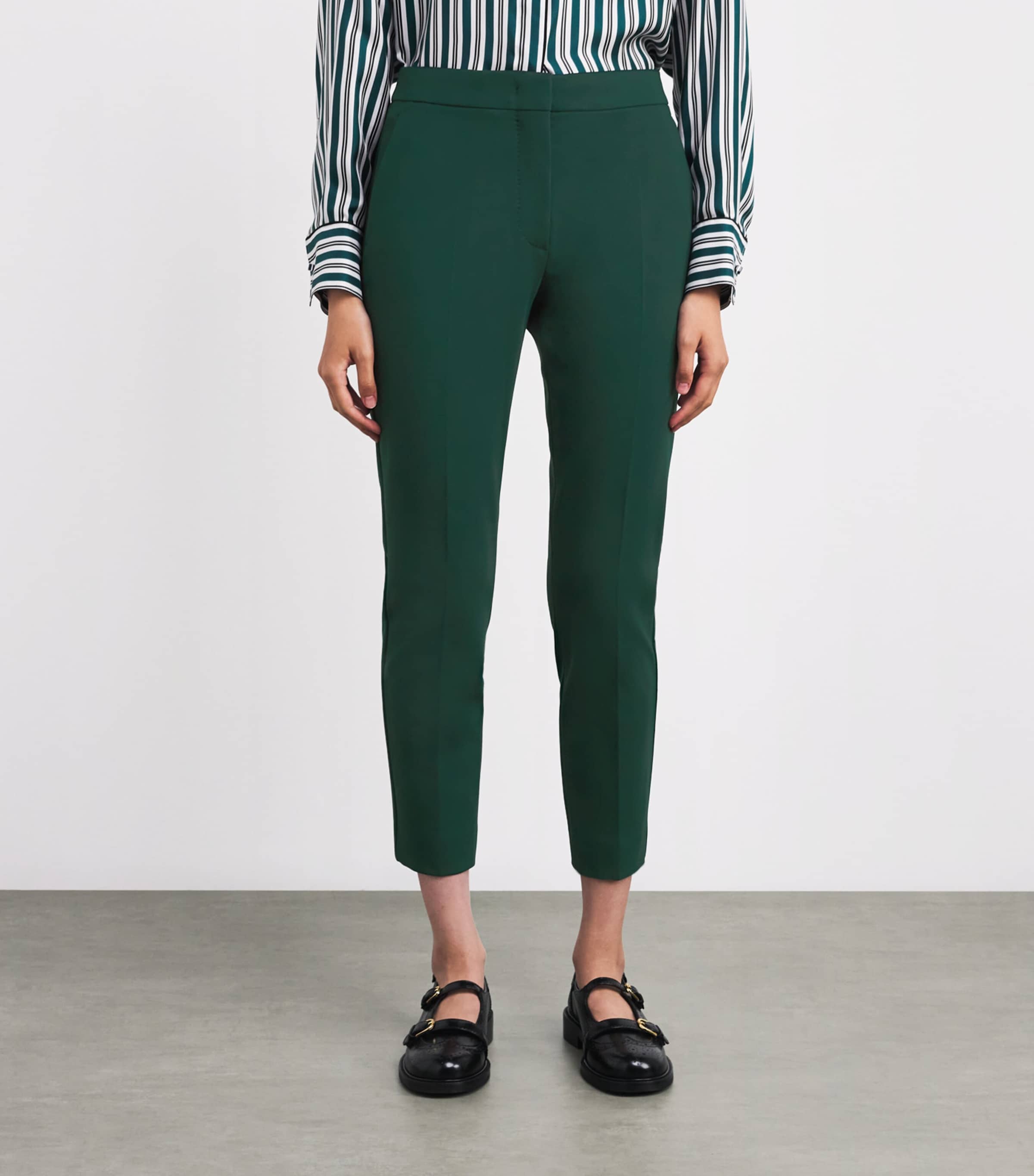 Tapered Trousers DARK GREEN Image 3