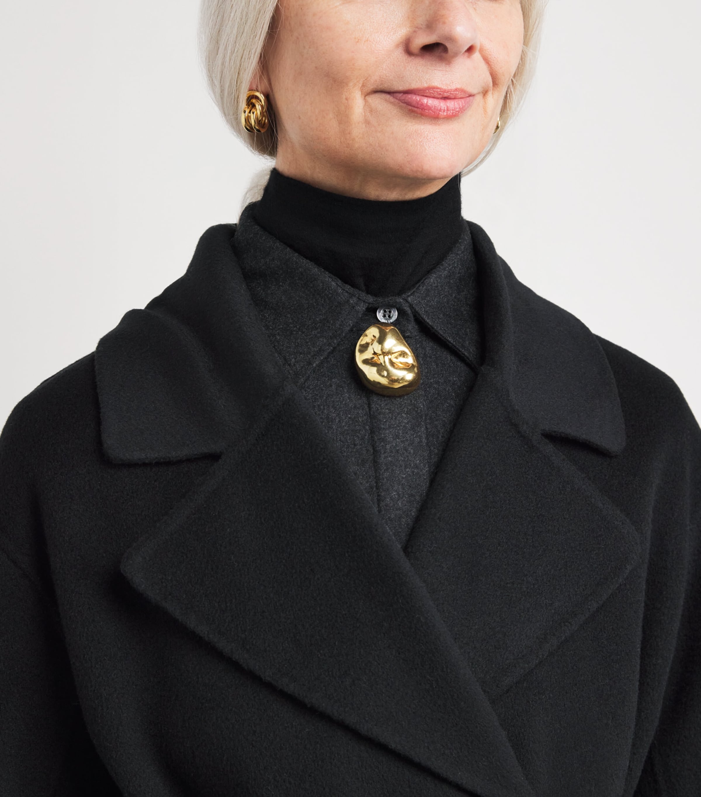 Fur-Trim Double-Breasted Coat C99 Image 6