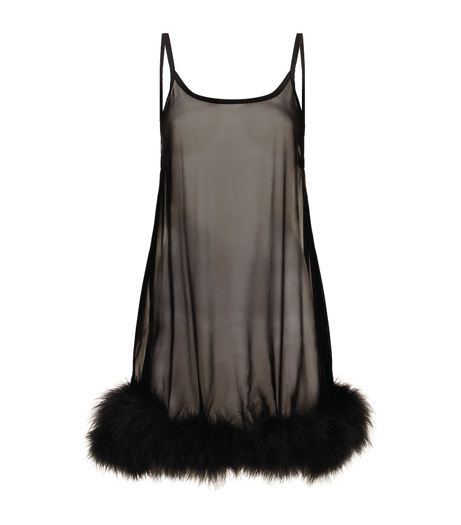 Diana Marabou Babydoll BLACK Image 1
