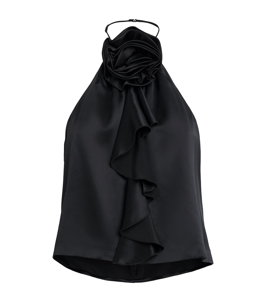 Cinq A Sept Womens Silk Hallie Top Black Image 1