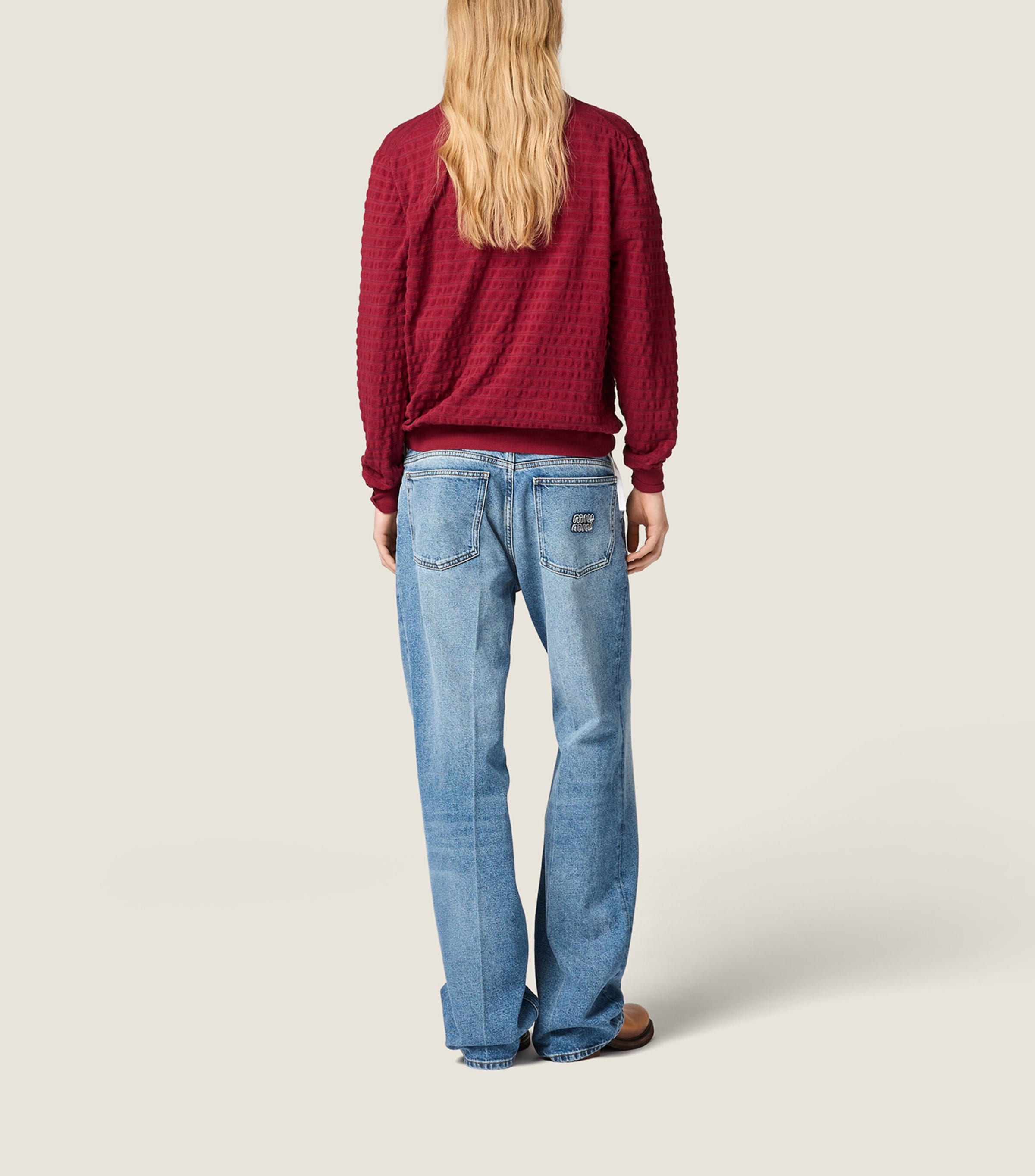 Miu Miu Womens Mid-wash Denim Jeans Blue Image 3