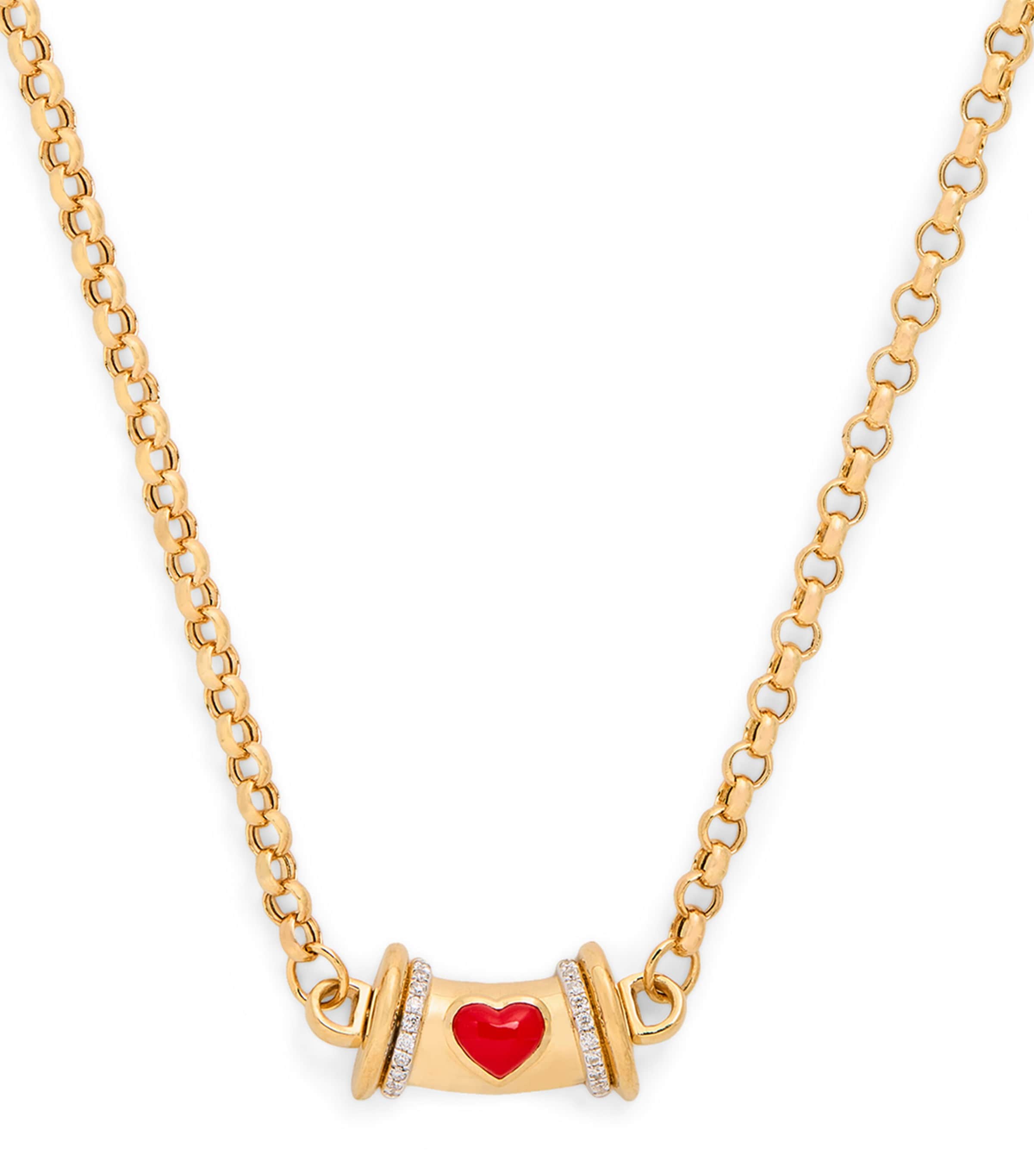 L'atelier Nawbar Yellow Gold, Diamond And Mixed Stone Lot N*91 Warrior Venus Necklace In Gold