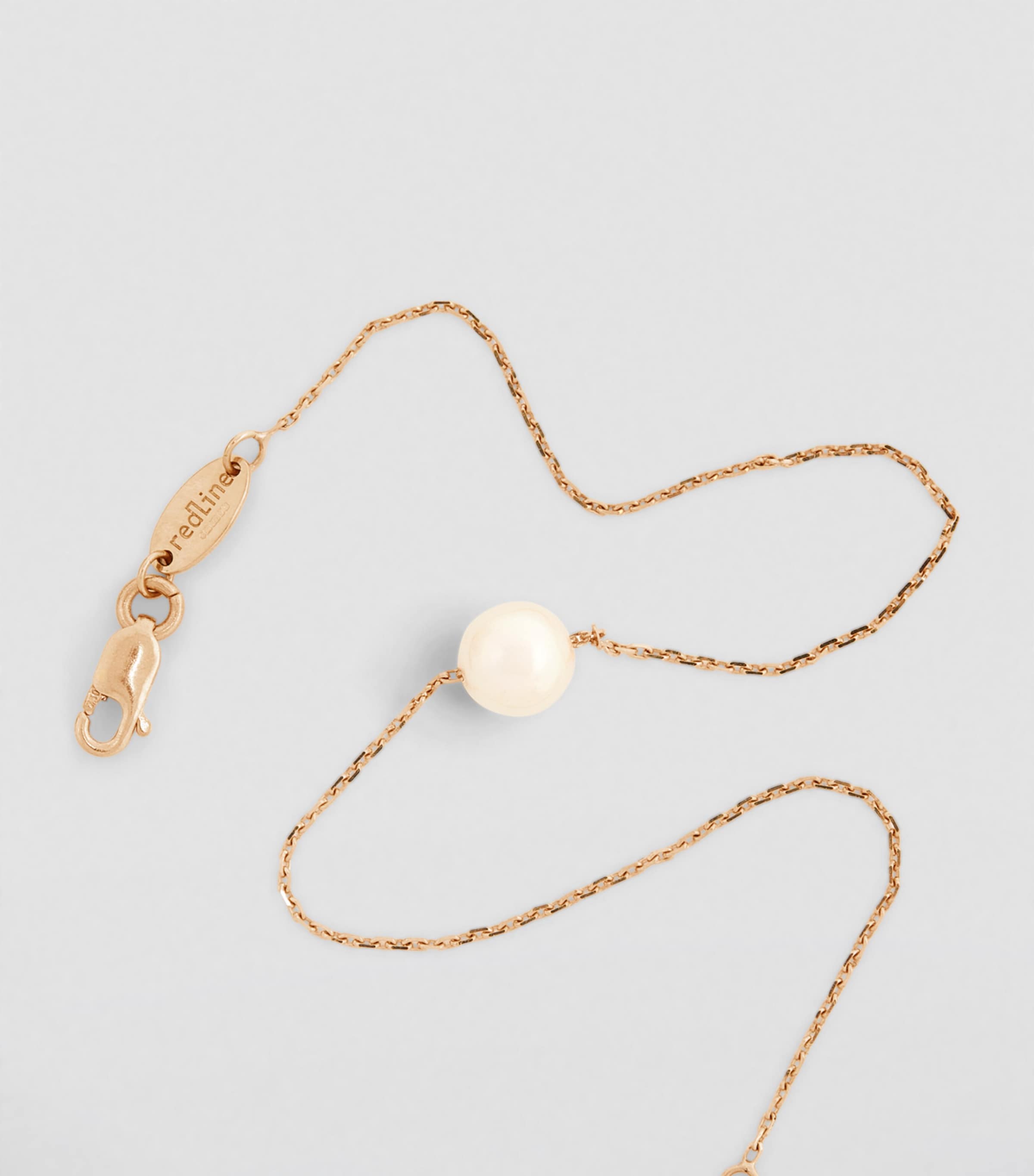 Yellow Gold and Pearl Sensuelle Akoya Chain Bracelet YELLOW GOLD Image 5