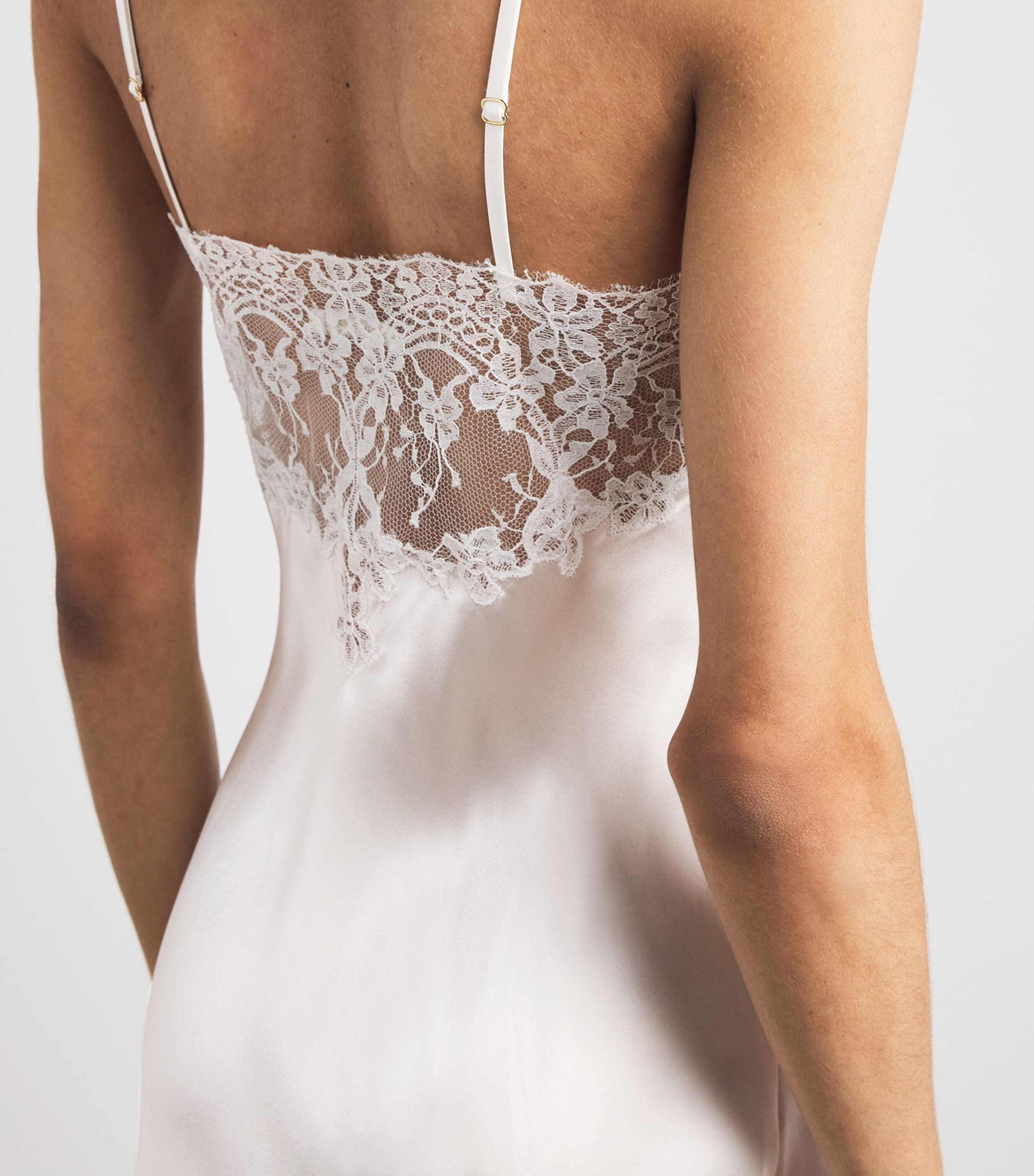 Rosamosario Womens Silk Fatima the Bride Slip Dress White Image 3