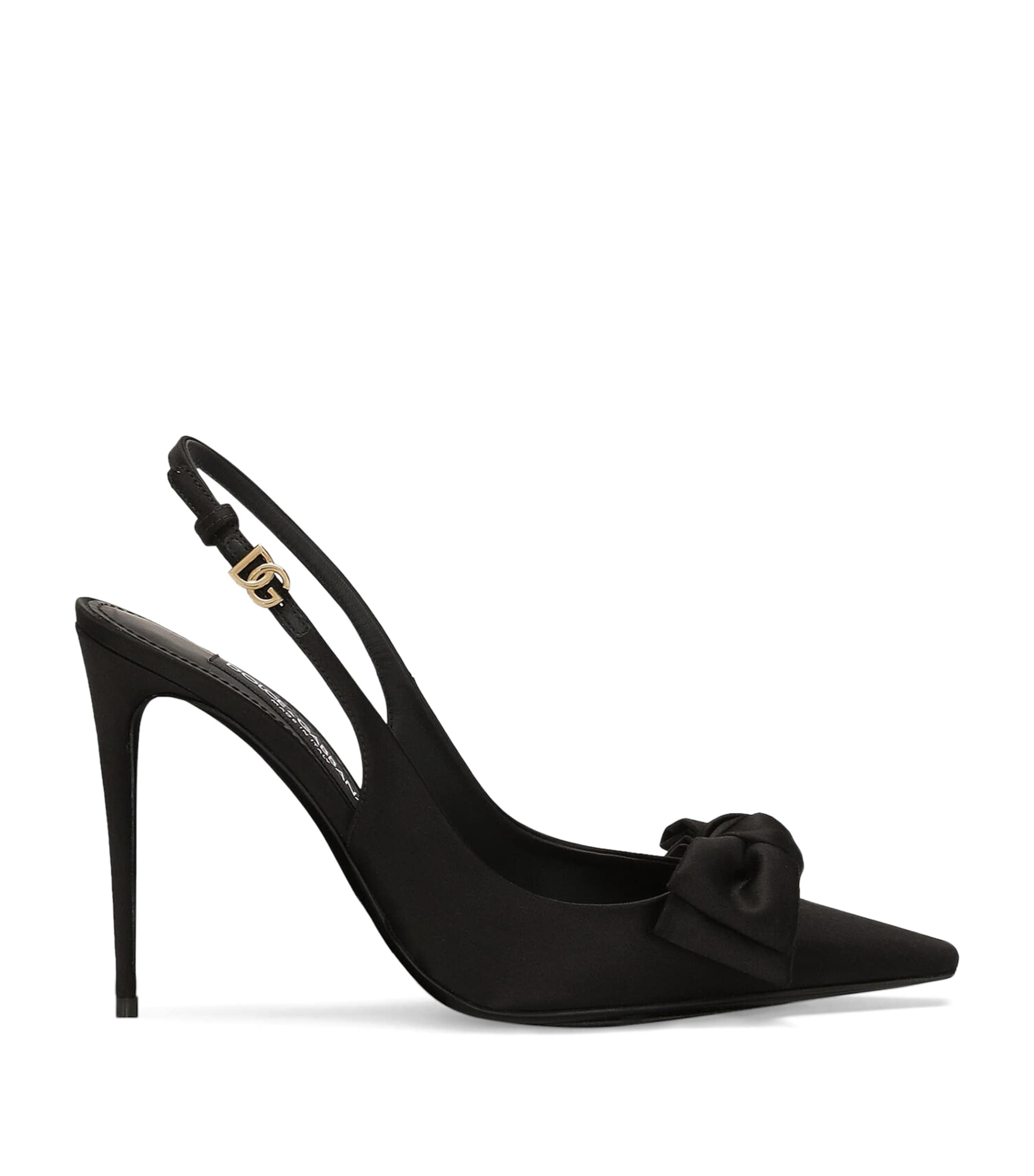 DOLCE & GABBANA SATIN MUN SLINGBACK PUMPS 105 